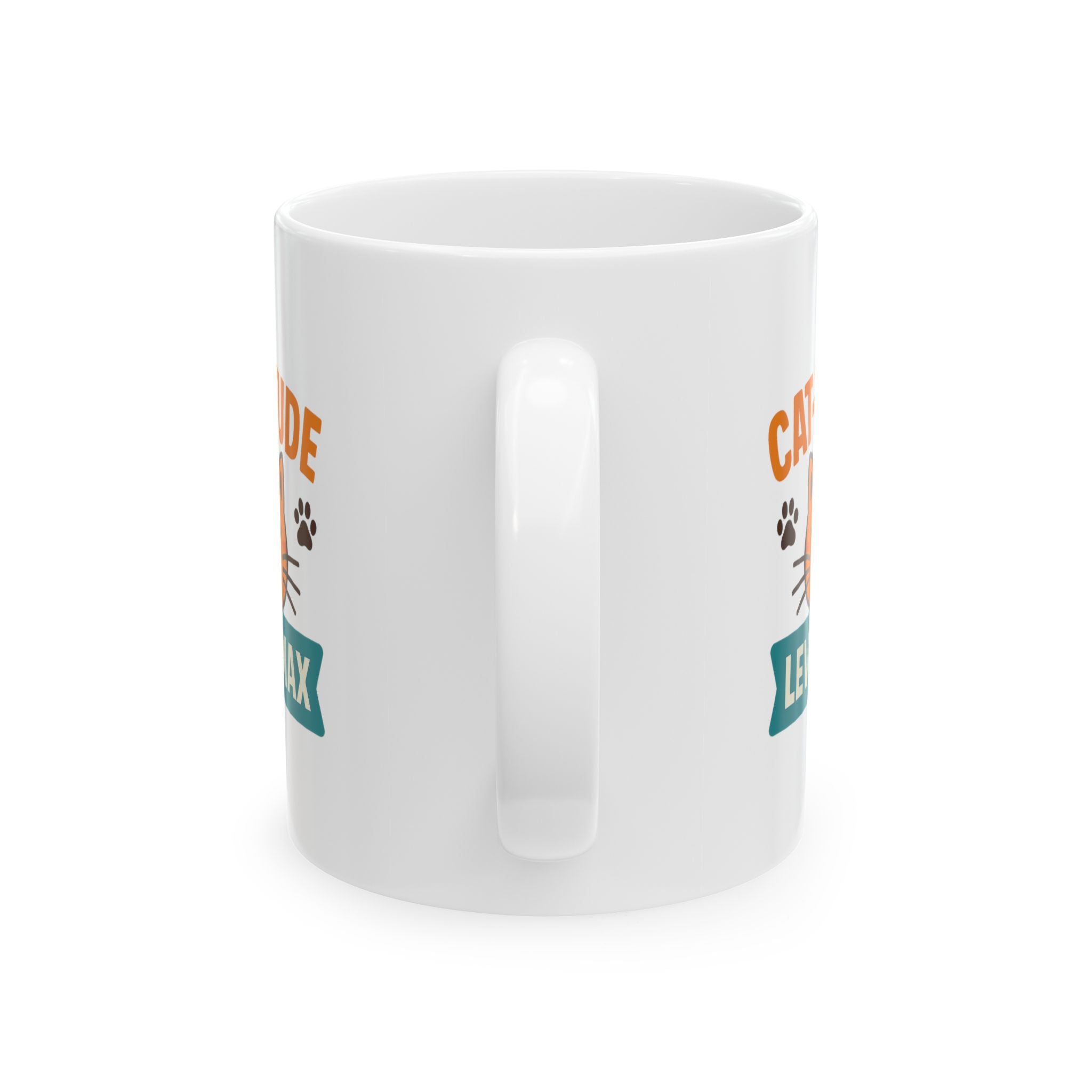 Resting Cat Face On Point Coffee Mug | Funny Cat Humor | Ceramic Mug