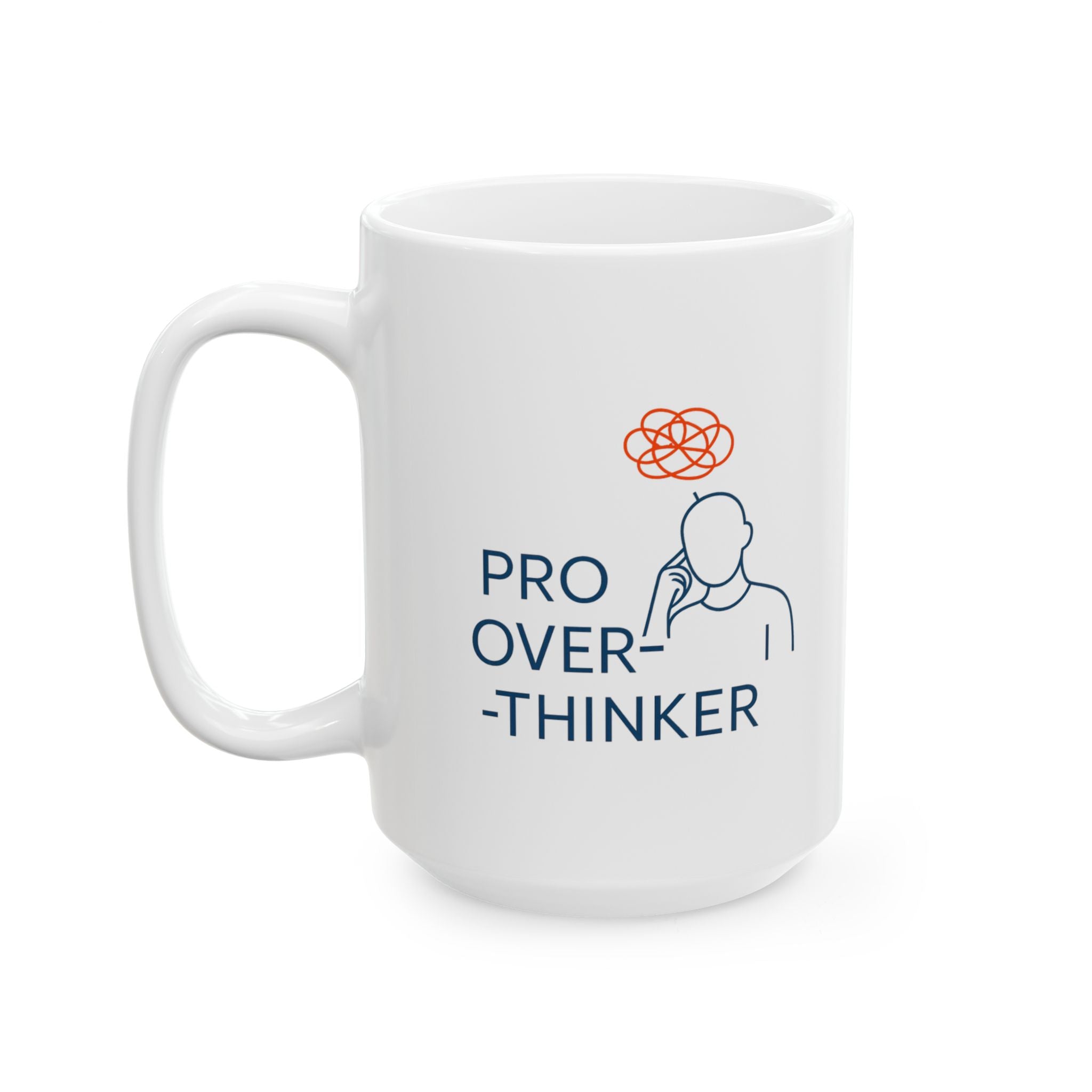 Overthinker In Progress Please Stand By Coffee Mug | Funny Anxiety Humor | Ceramic Mug
