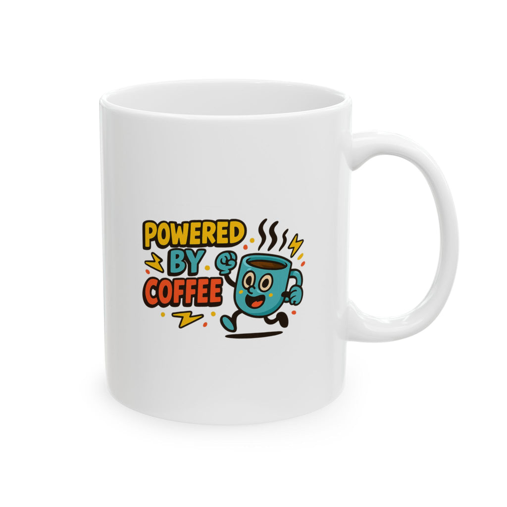 Officially Powered By Coffee Status Good Coffee Mug | Funny Coffee Gift | Ceramic Mug