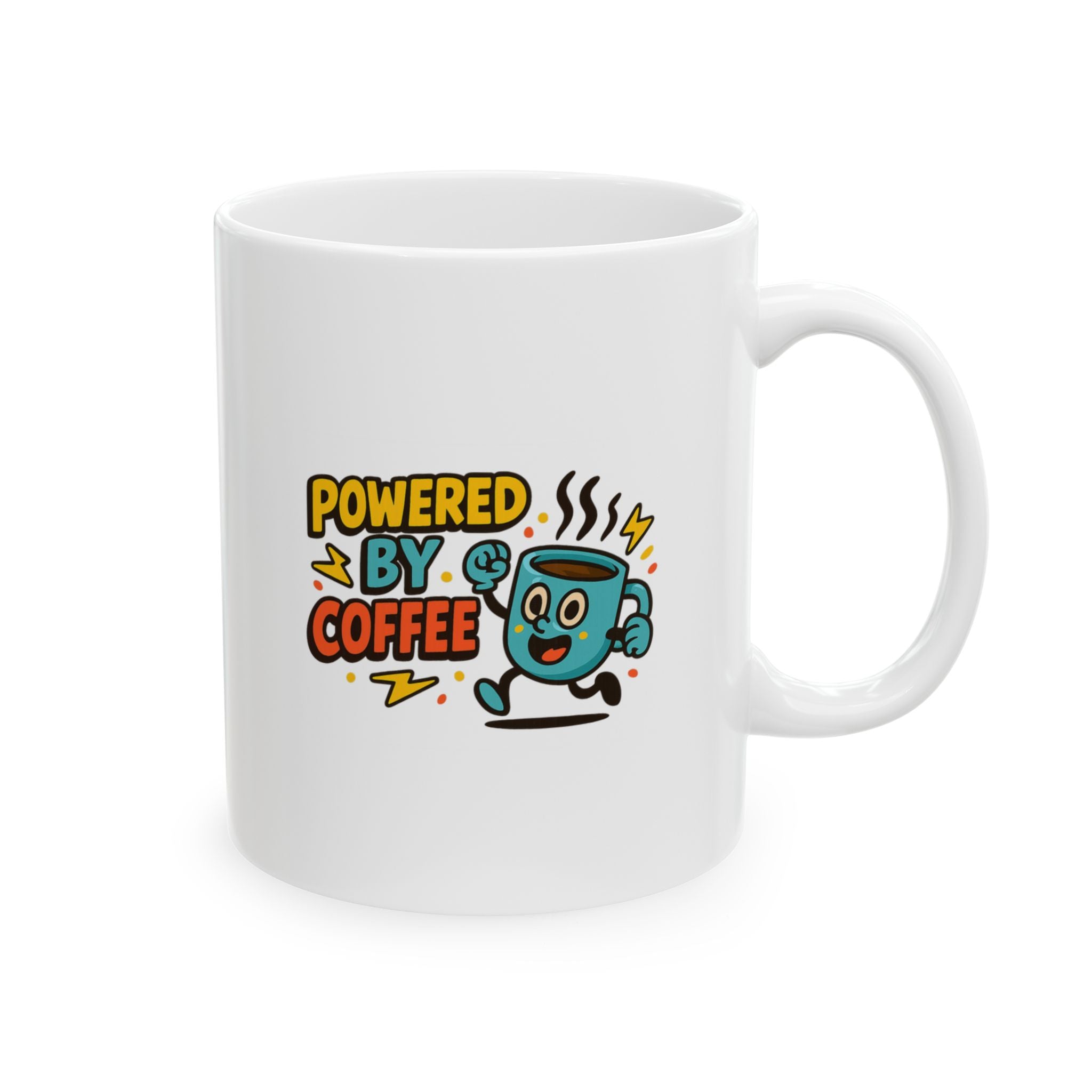 Officially Powered By Coffee Status Good Coffee Mug | Funny Coffee Gift | Ceramic Mug