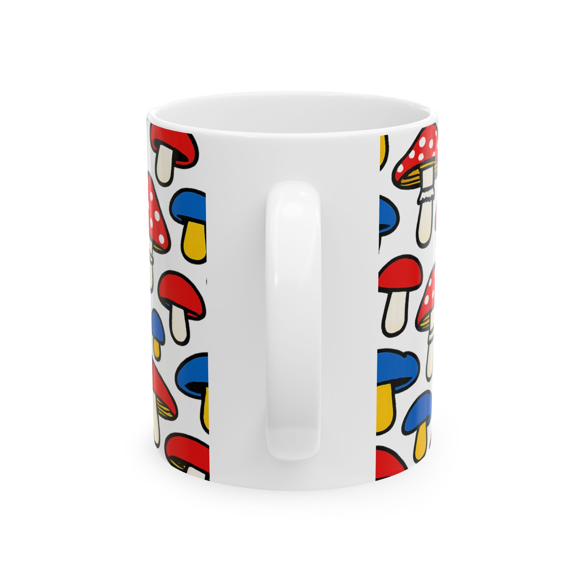 Bold Forest Mushrooms Full Wrap Coffee Mug | Mushrooms Gift | Ceramic Mug