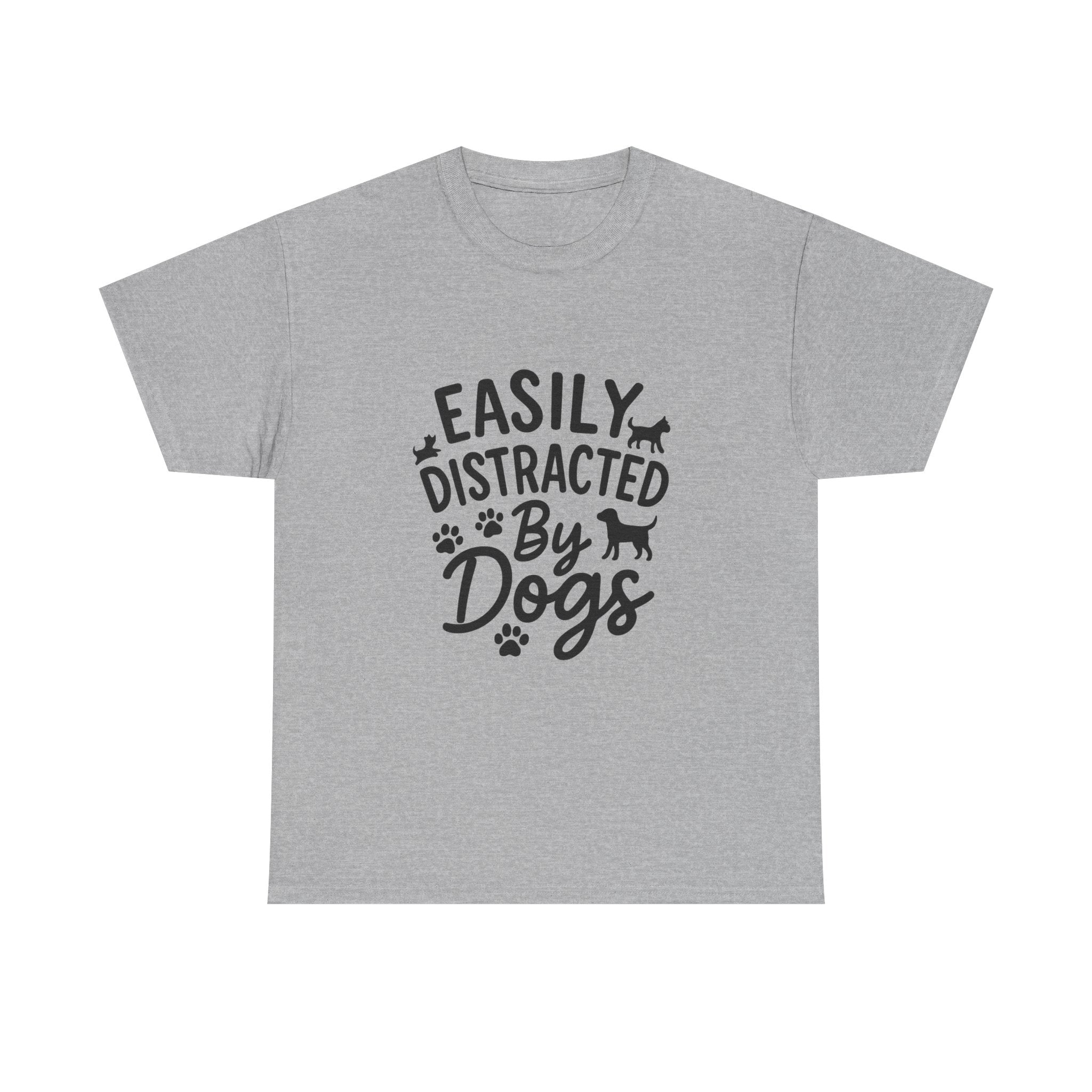 Easily Distracted By Dogs Pet Lover T-Shirt | Dog Lover Gift | Graphic Tee