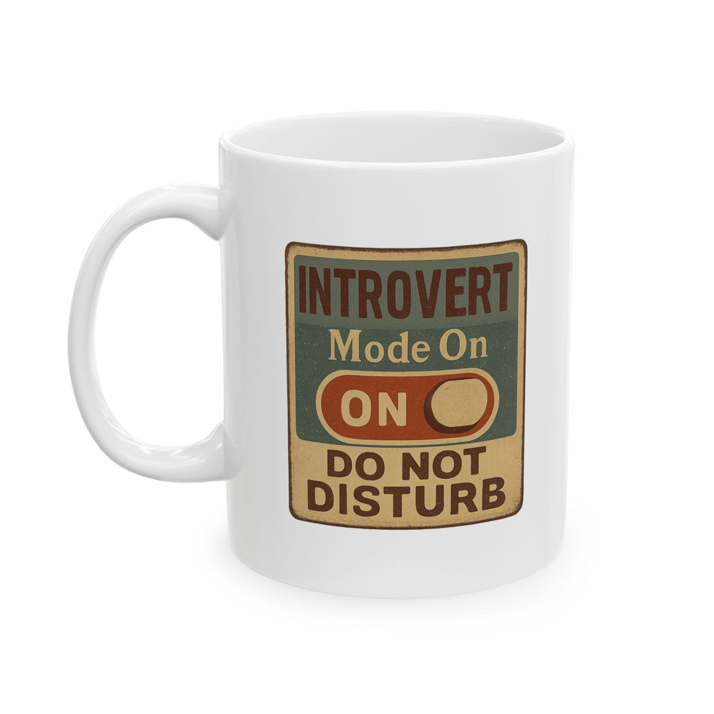 Introvert Recharging Please Wait Coffee Mug | Funny Introvert Humor | Ceramic Mug