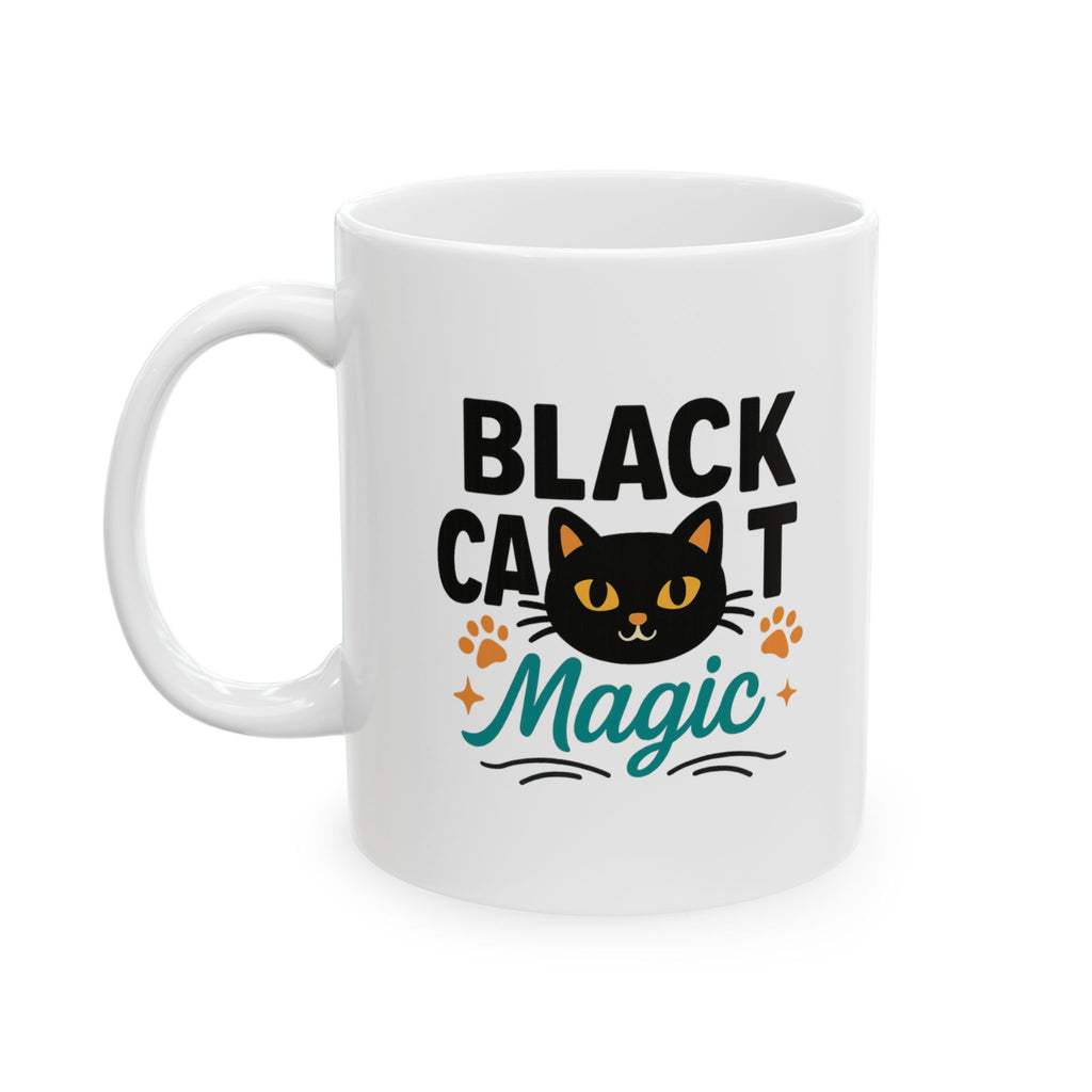 Black Cat Approved This Message Coffee Mug | Cat Humor Gift | Ceramic Mug