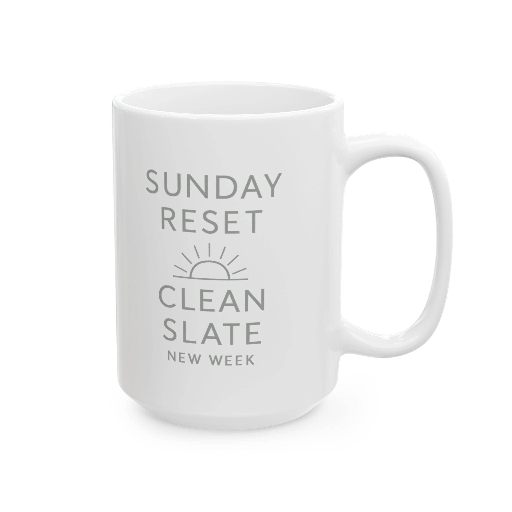 Sunday Reset Clean Slate New Week Coffee Mug | Unique Gift | Ceramic Mug