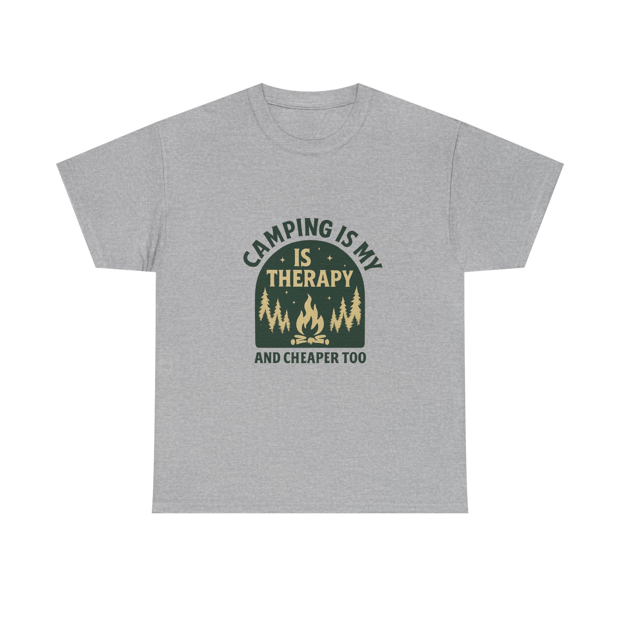 Camping Is My Therapy And Cheaper Too T-Shirt | Unique Gift | Graphic Tee
