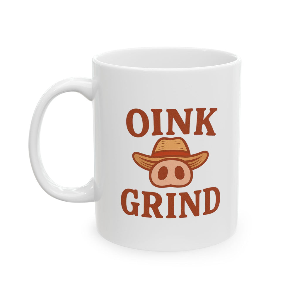 Pig Farmer Oink And Grind Coffee Mug | Unique Gift | Ceramic Mug
