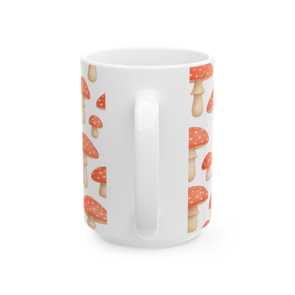 Watercolor Fly Agaric Mushrooms Full Wrap Coffee Mug | Mushrooms Gift | Ceramic Mug