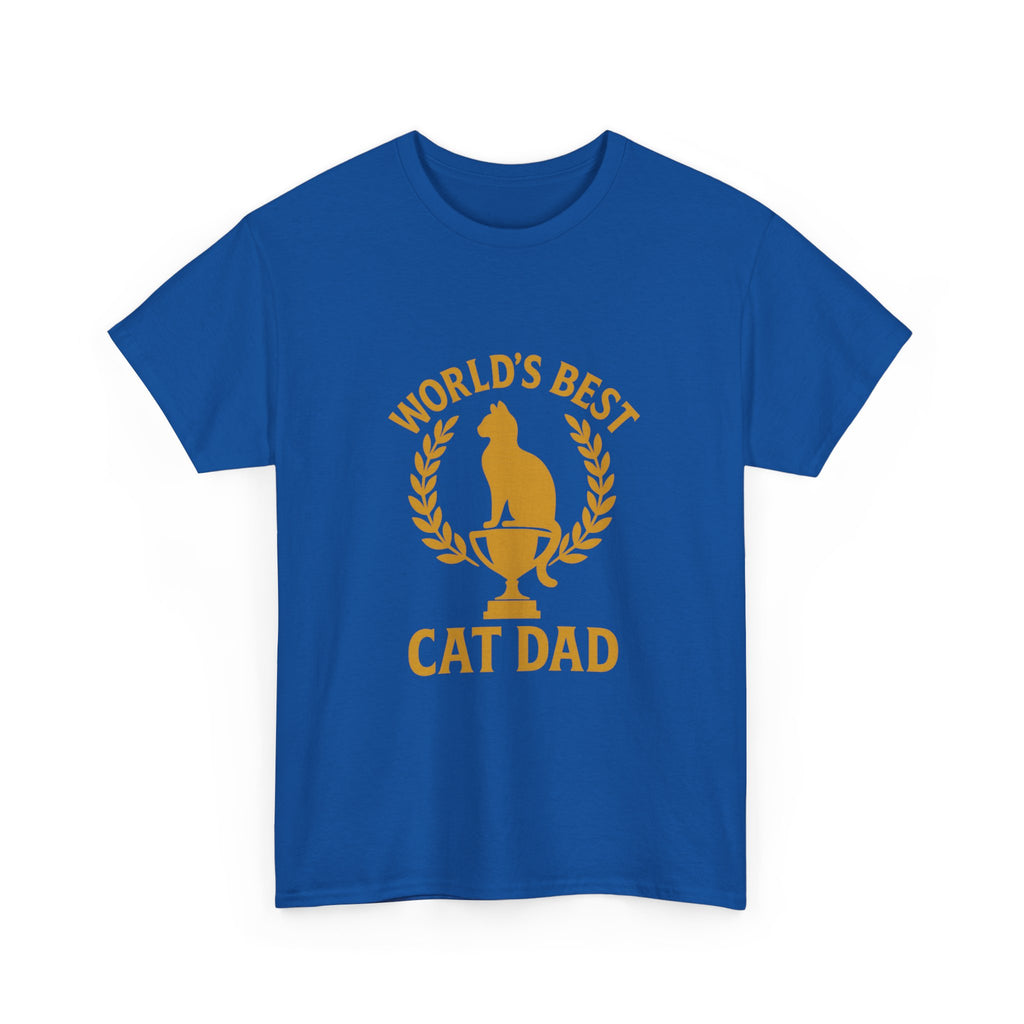 Worlds Best Cat Dad Feline T-Shirt | Cat Lover Gift | Graphic Tee