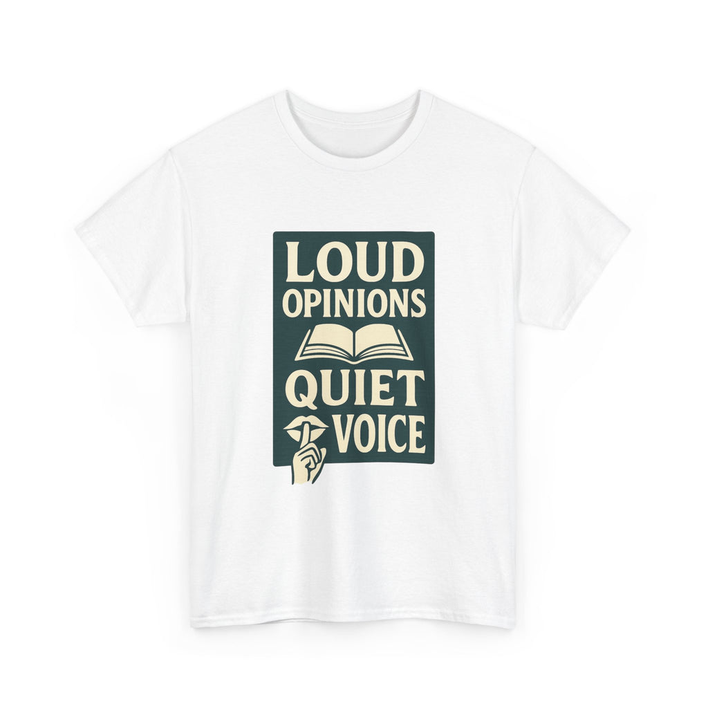 Librarian Loud Opinions Quiet Voice T-Shirt | Unique Gift | Graphic Tee