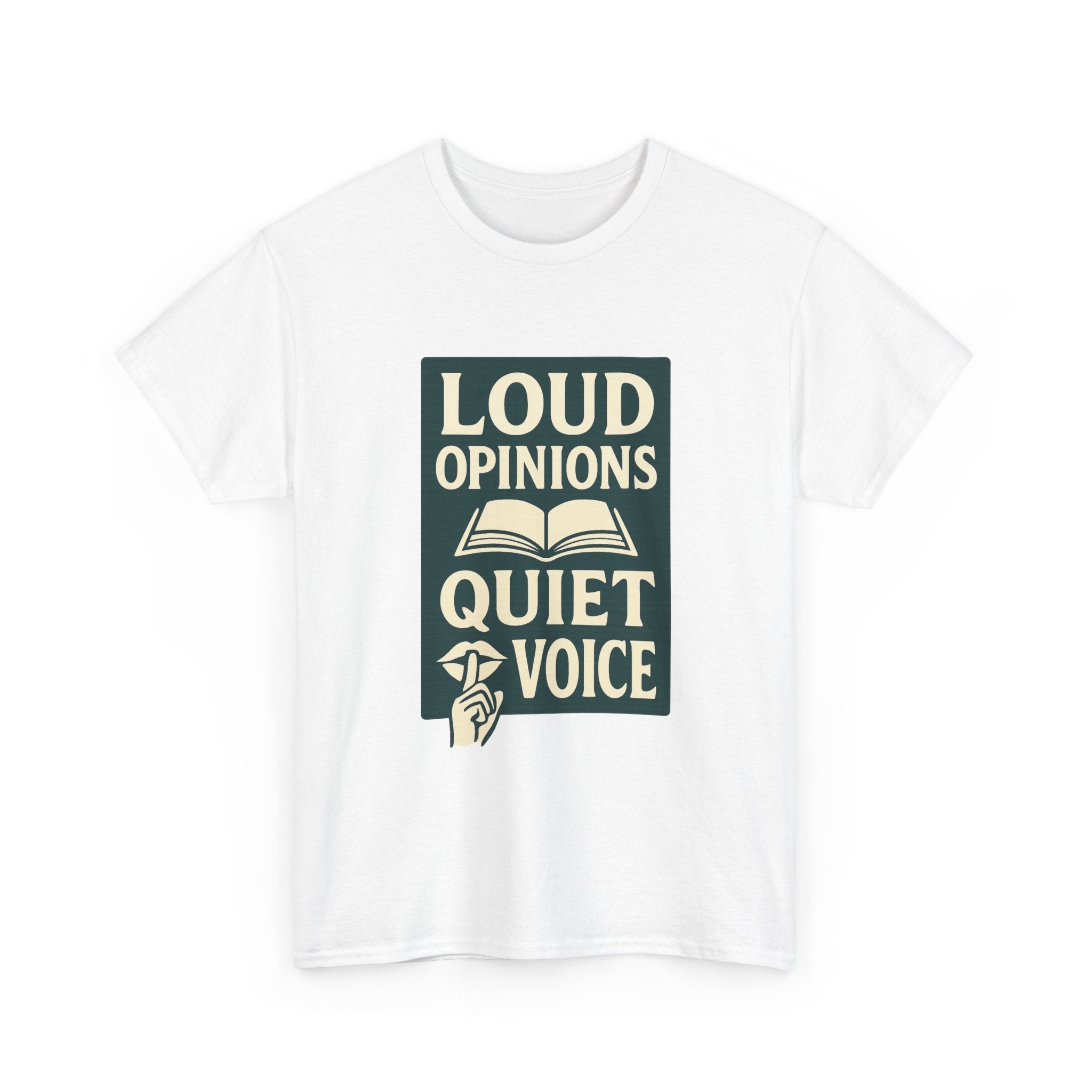 Librarian Loud Opinions Quiet Voice T-Shirt | Unique Gift | Graphic Tee