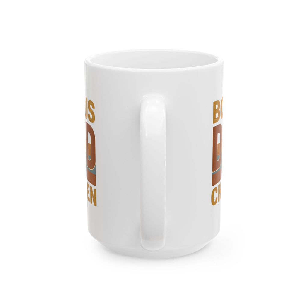 Bonus Dad Real Love No Bio Required Coffee Mug | Blended Family Humor | Ceramic Mug