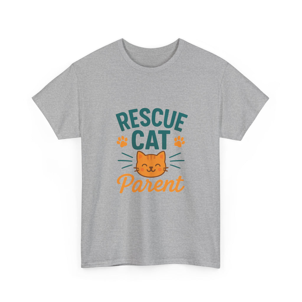 Saved By A Rescue Cat T-Shirt | Funny Rescue Pet Gift | Graphic Tee