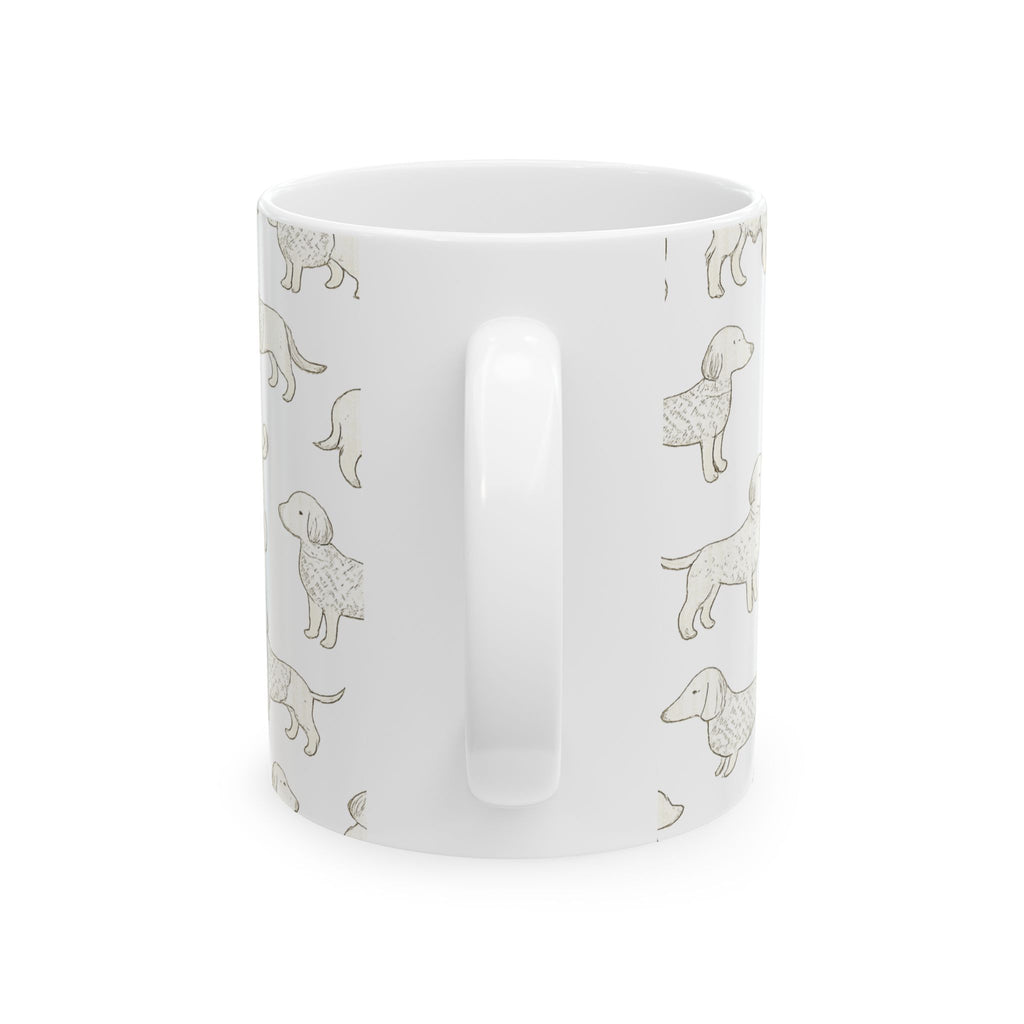 Delicate Dogs In Sweaters Full Wrap Coffee Mug | Dogs Gift | Ceramic Mug