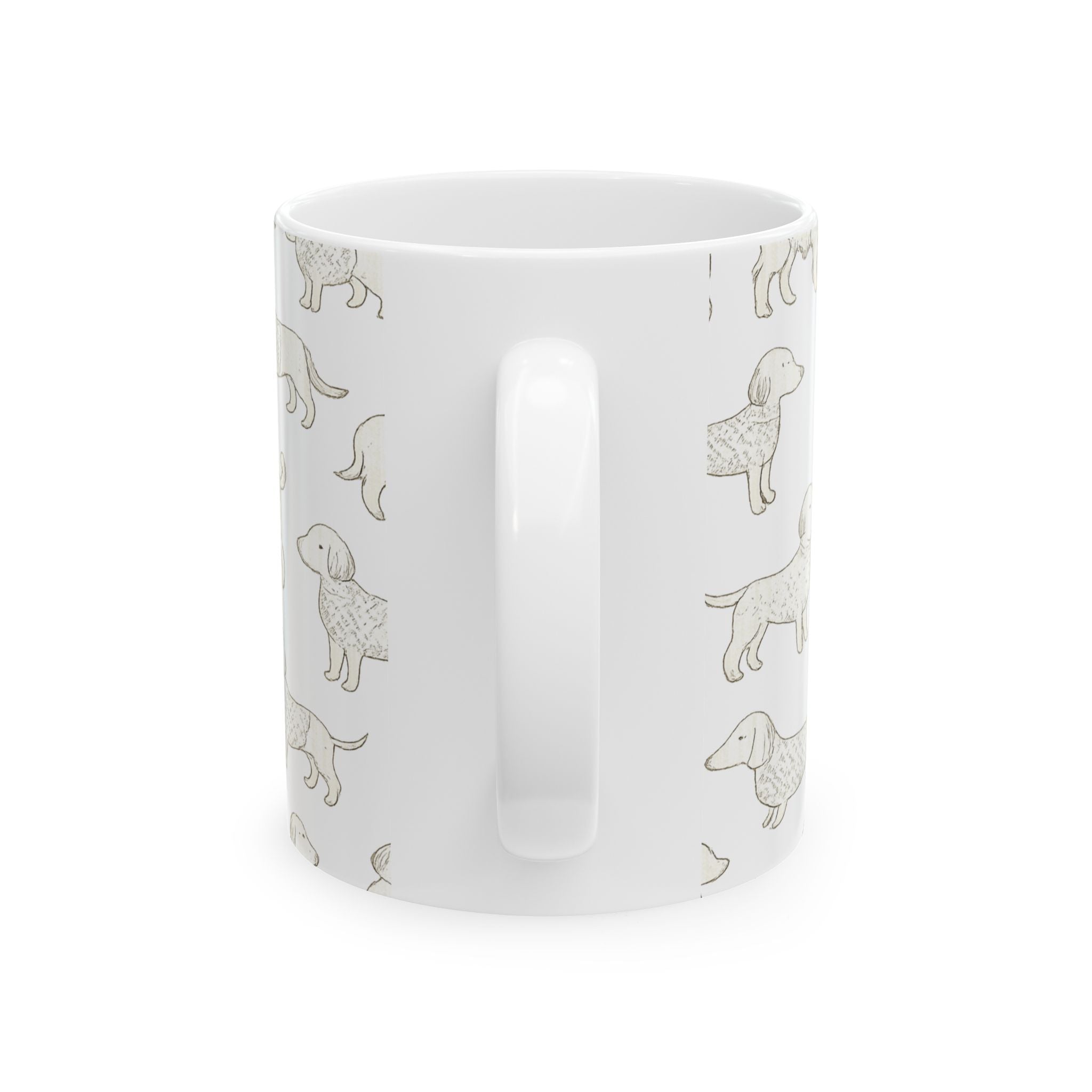 Delicate Dogs In Sweaters Full Wrap Coffee Mug | Dogs Gift | Ceramic Mug