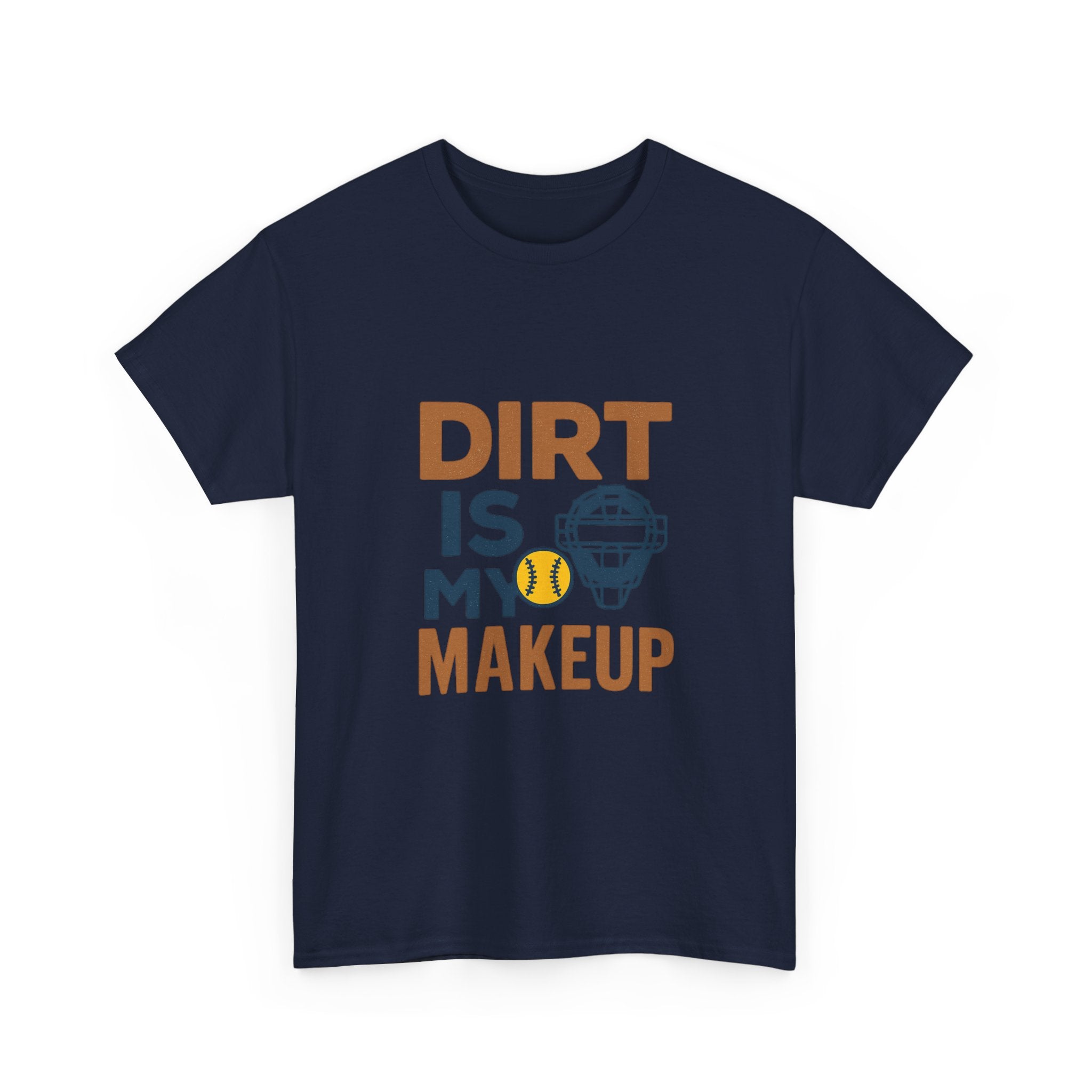 Softball Catcher Dirt Is My Makeup T-Shirt | Cat Lover Gift | Graphic Tee