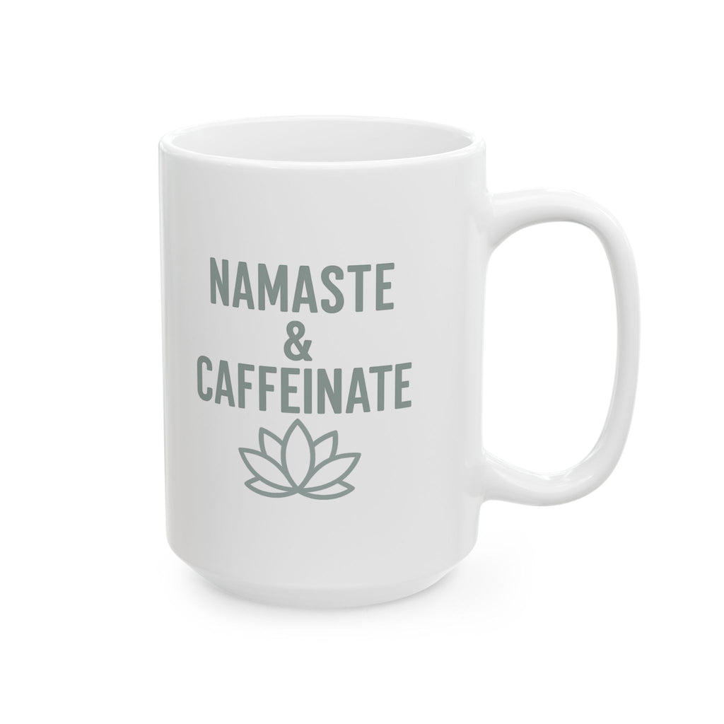 Yoga Instructor Namaste And Caffeinate Coffee Mug | Yoga Lover Gift | Ceramic Mug