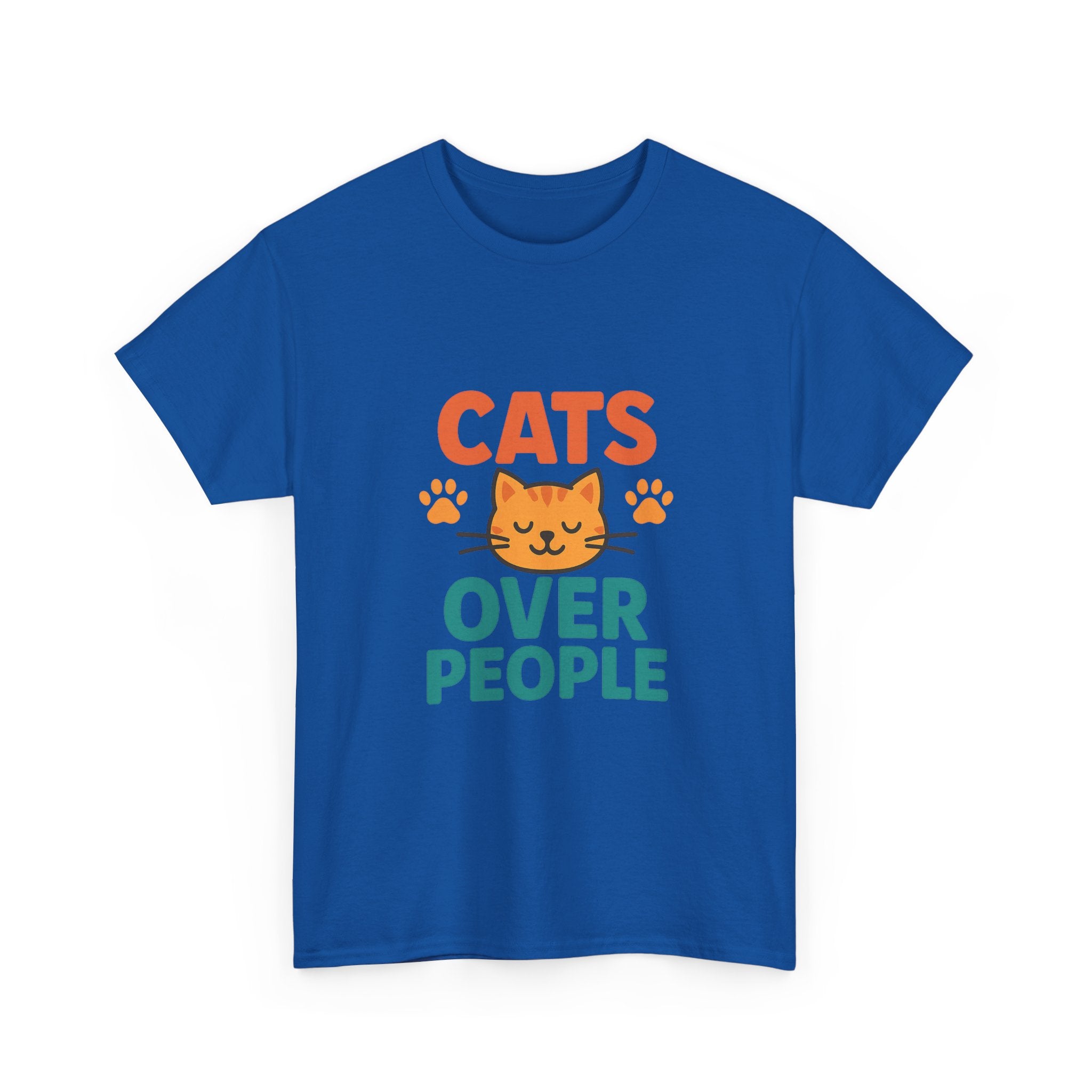 Cats Over People Period T-Shirt | Cat Lover Humor | Graphic Tee