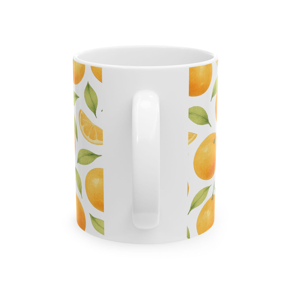 Watercolor Oranges Full Wrap Coffee Mug | Fruit Gift | Ceramic Mug