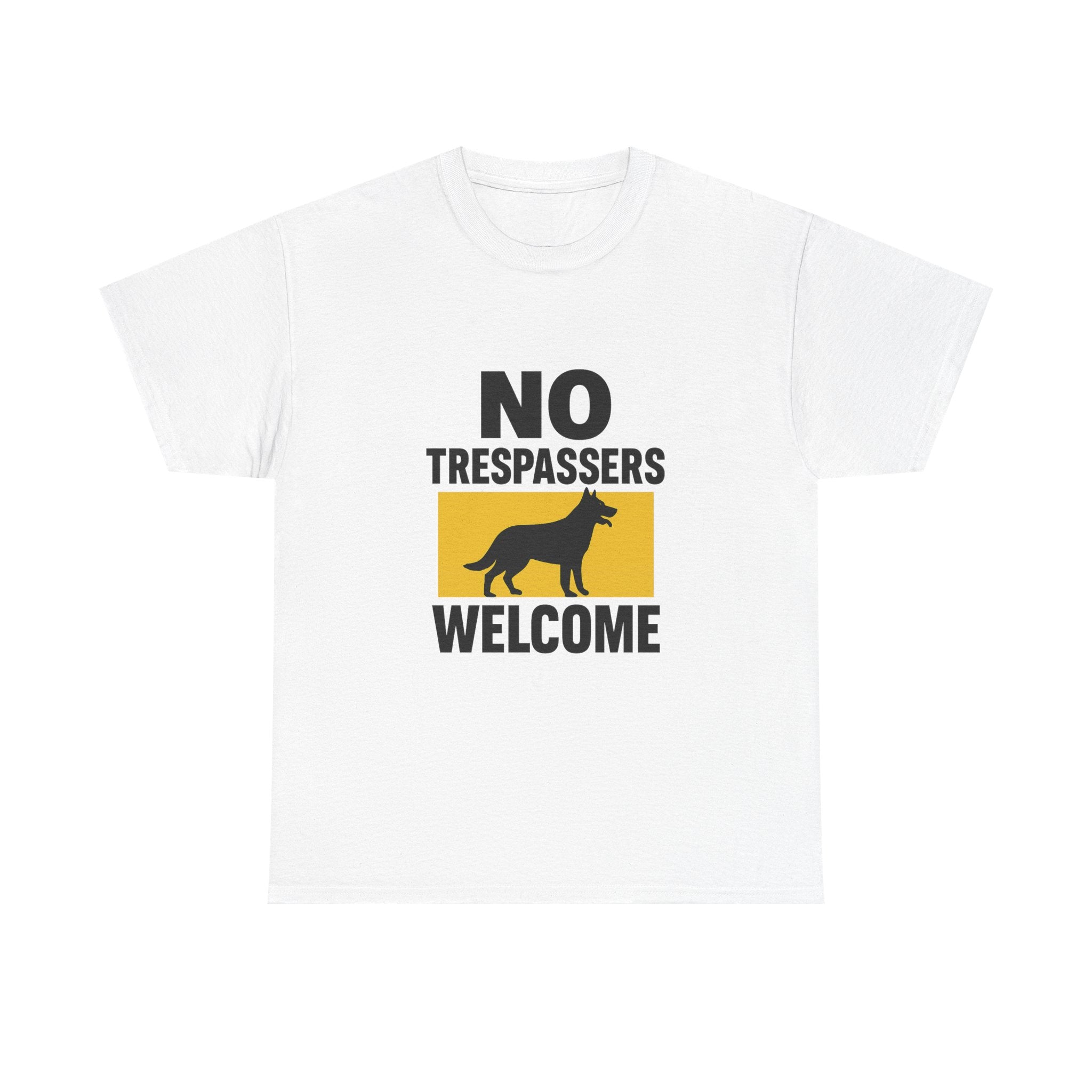Guard Dog Dad No Trespassers Welcome T-Shirt | Dog Lover Gift | Graphic Tee