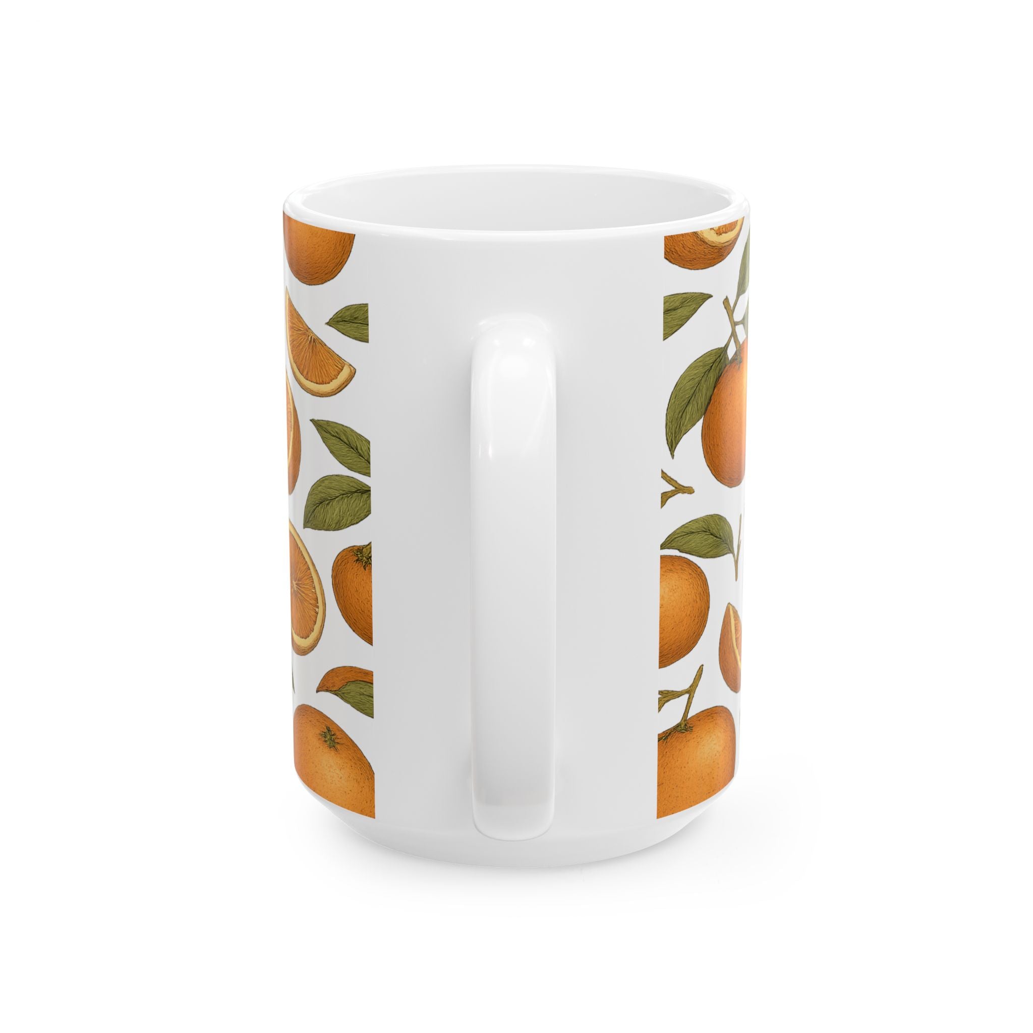 Botanical Oranges Full Wrap Coffee Mug | Fruit Gift | Ceramic Mug