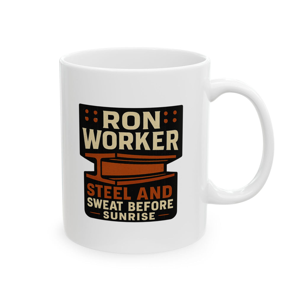Ironworker Steel And Sweat Before Sunrise Ceramic Mug