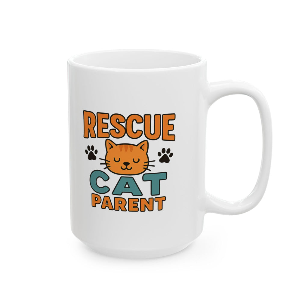 Proud Rescue Cat Parent Coffee Mug | Shelter Adoption Gift | Ceramic Mug