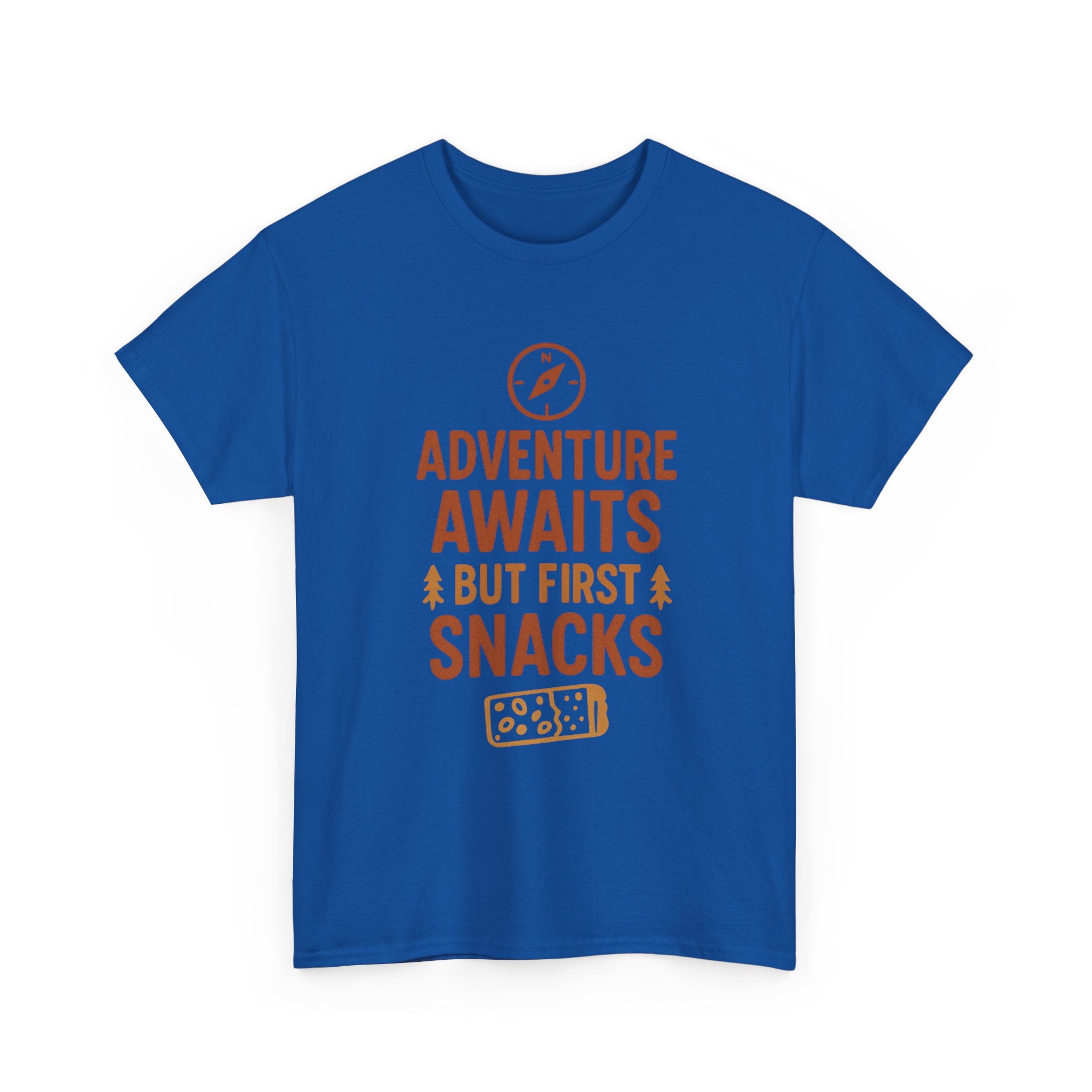 Adventure Awaits But First Snacks T-Shirt | Unique Gift | Graphic Tee