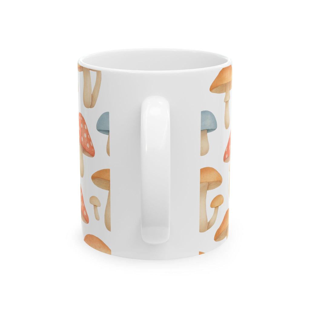 Watercolor Fairy Tale Mushrooms Pattern Coffee Mug | Mushrooms Lover Gift | Ceramic Mug