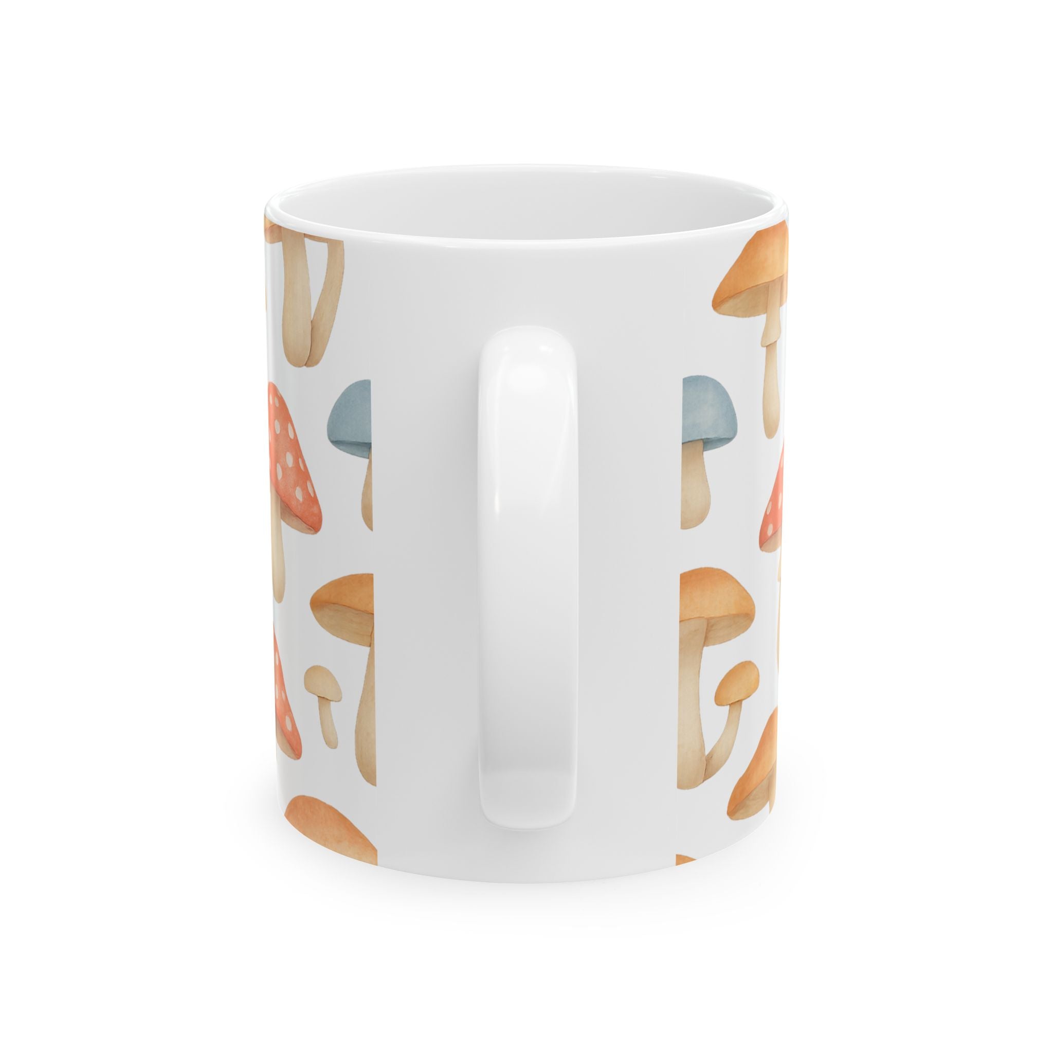 Watercolor Fairy Tale Mushrooms Pattern Coffee Mug | Mushrooms Lover Gift | Ceramic Mug