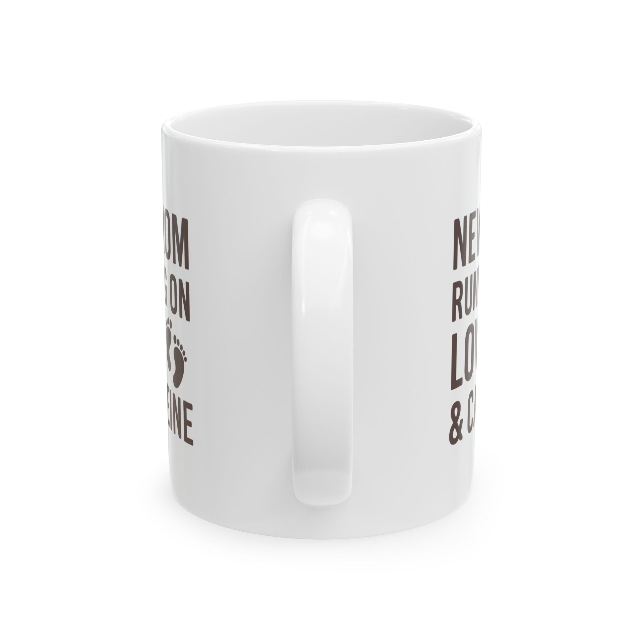 New Mom Running On Love And Caffeine Coffee Mug | Gift for Mom | Ceramic Mug