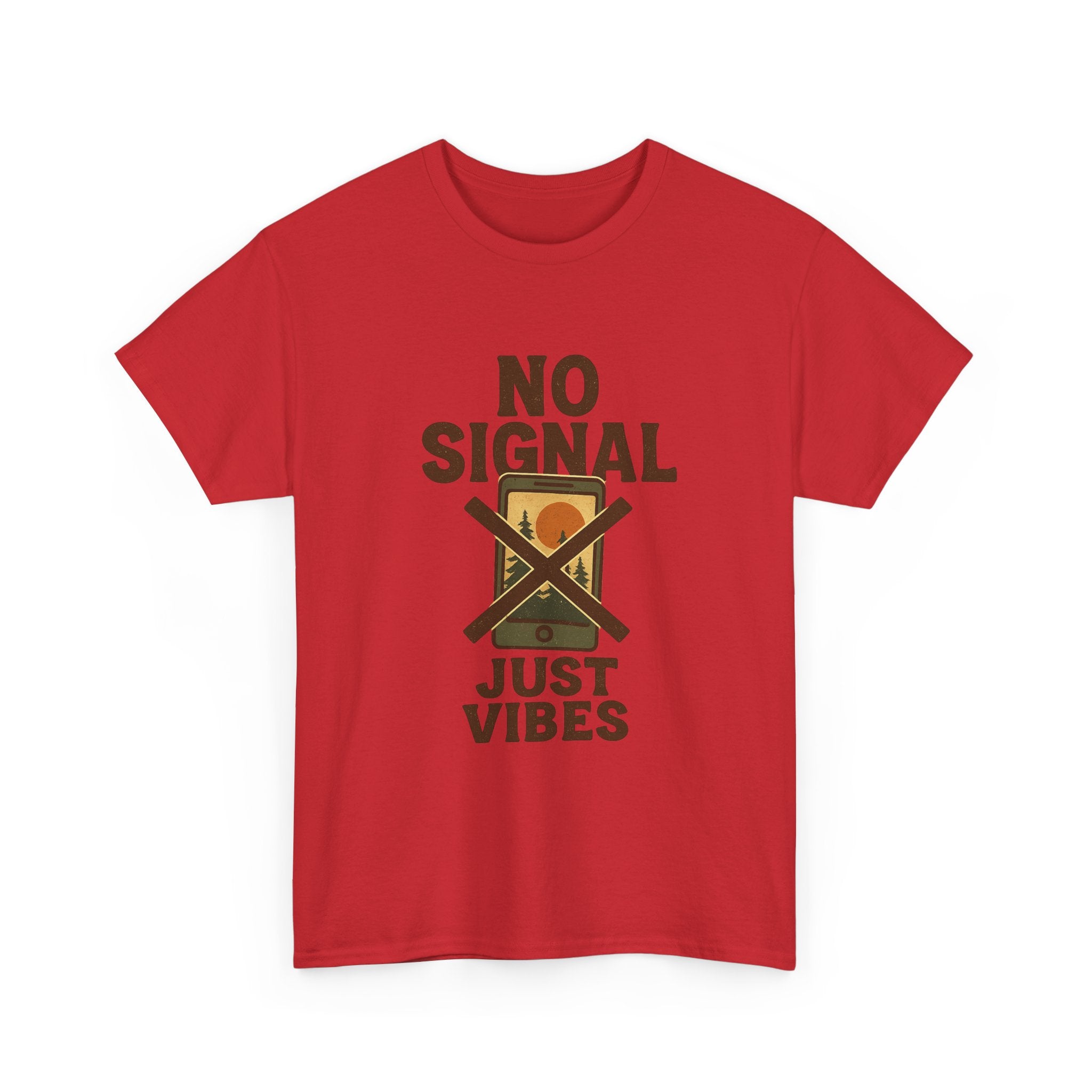 Off Grid Living No Signal Just Vibes T-Shirt | Unique Gift | Graphic Tee