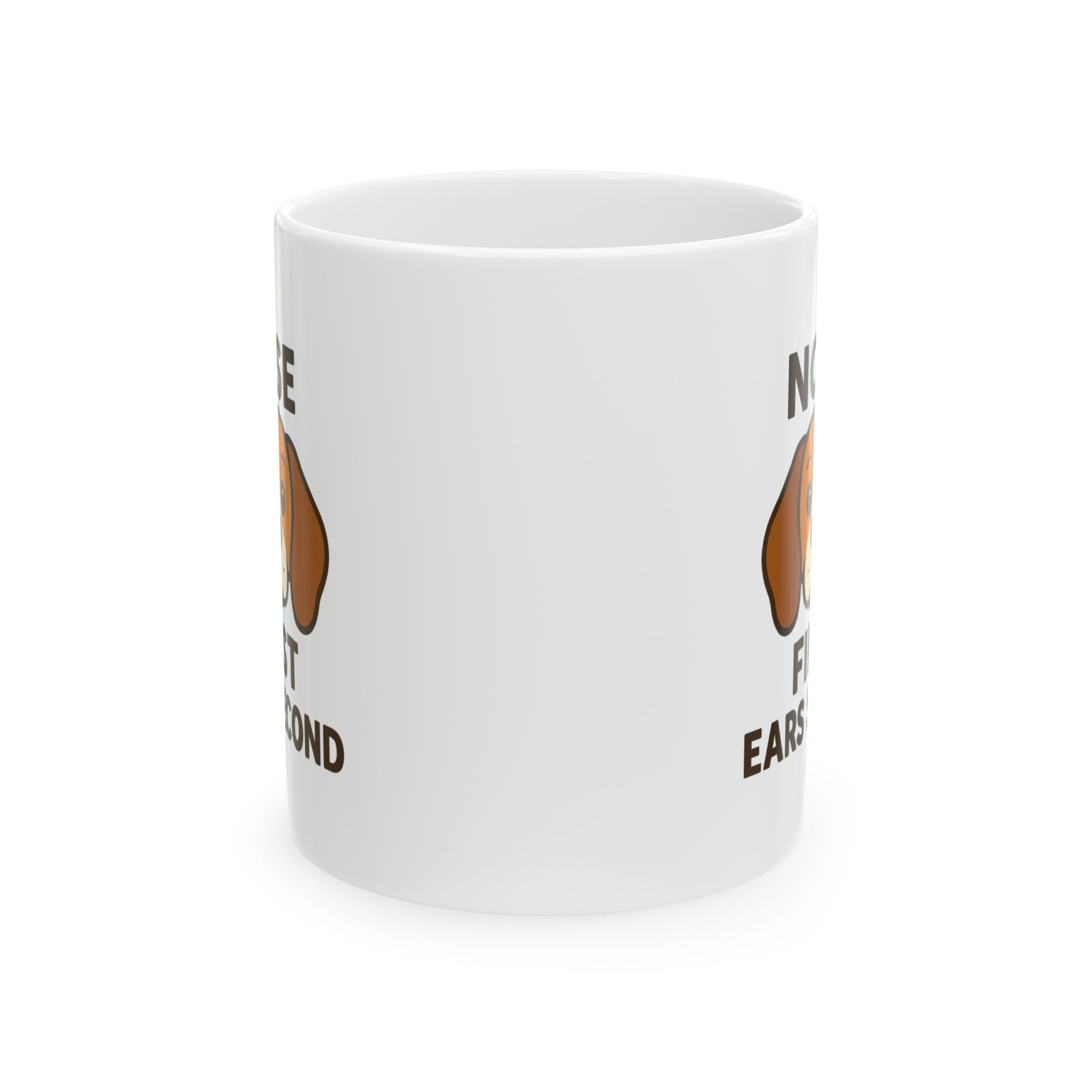 Beagle Dad Nose First Ears Second Coffee Mug | Gift for Dad | Ceramic Mug