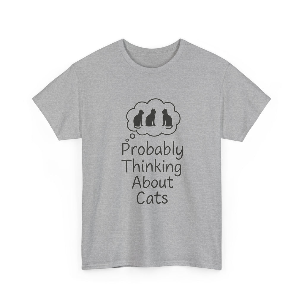 Probably Thinking About Cats Introvert T-Shirt | Cat Lover Gift | Graphic Tee