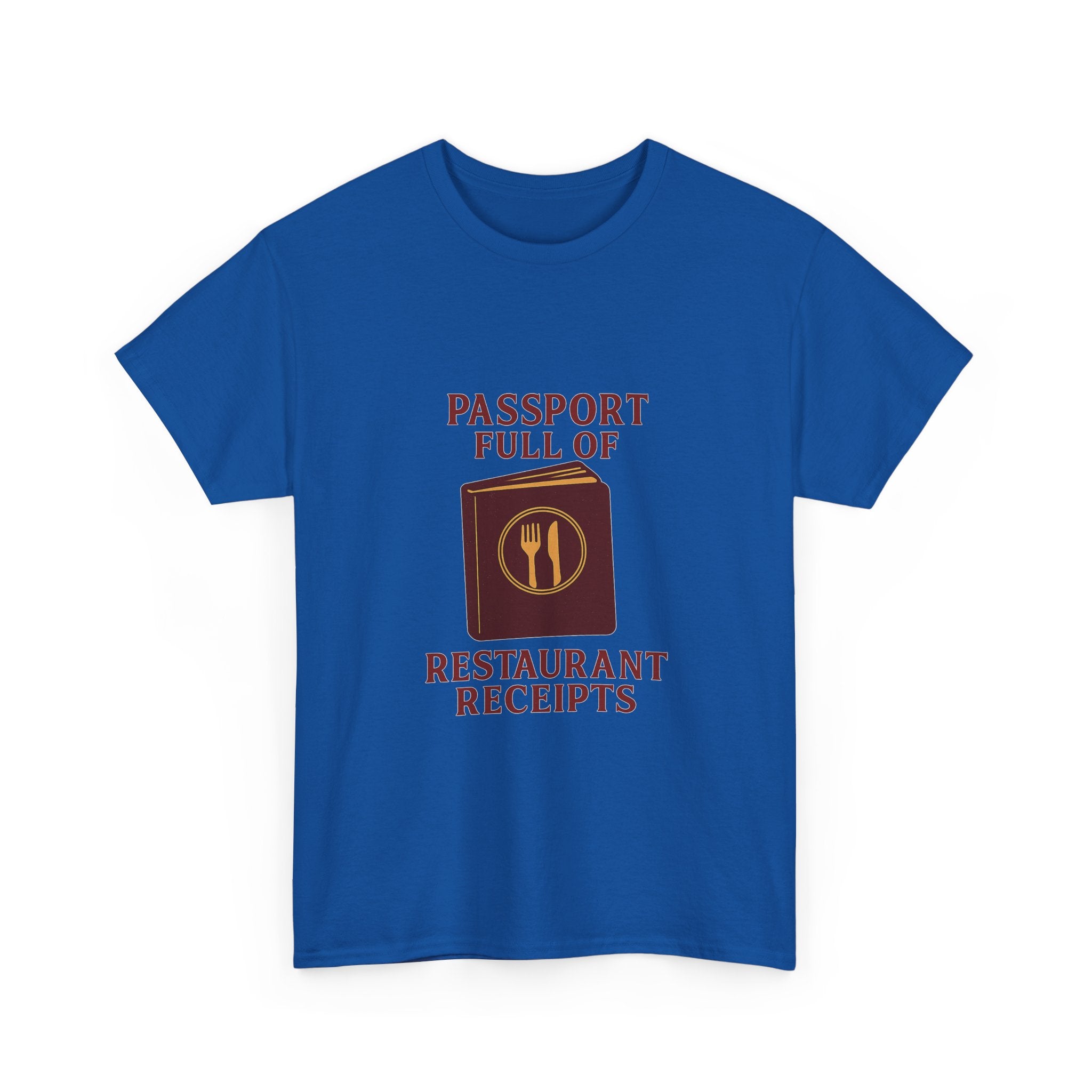 Foodie Tourist Passport Full Of Restaurant Receipts T-Shirt | Unique Gift | Graphic Tee