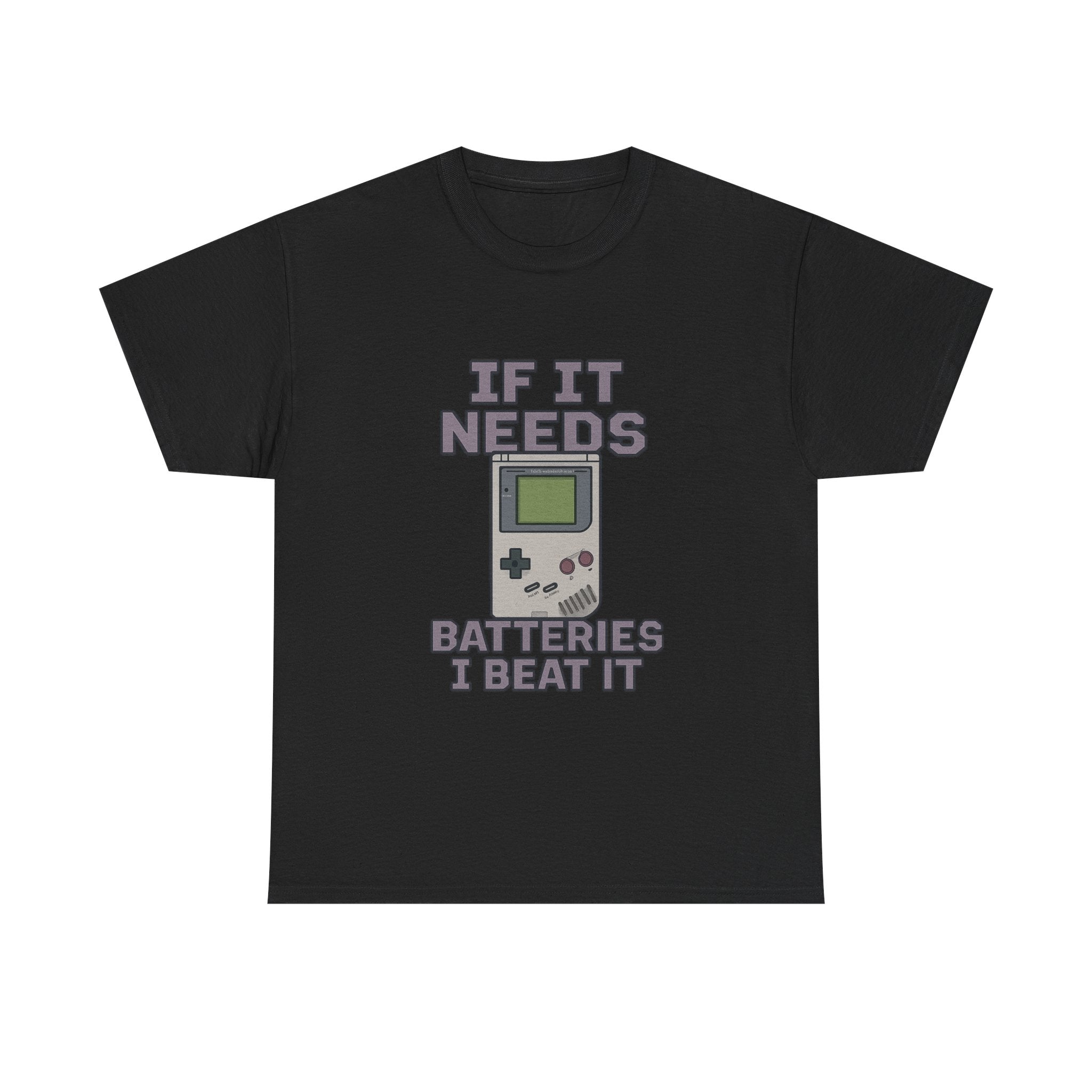 Vintage Gamer If It Needs Batteries I Beat It T-Shirt | Unique Gift | Graphic Tee