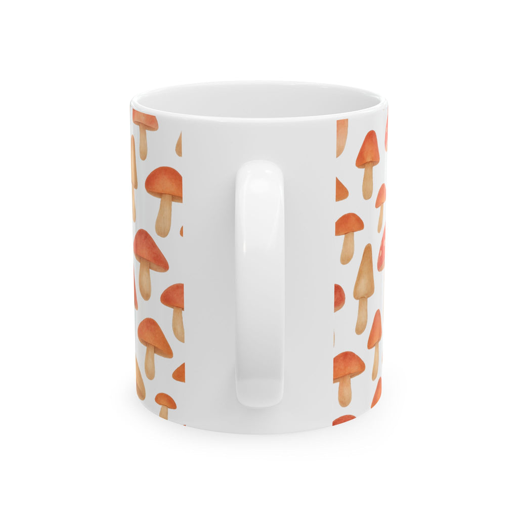 Watercolor Fairy Tale Mushrooms Full Wrap Coffee Mug | Mushrooms Gift | Ceramic Mug
