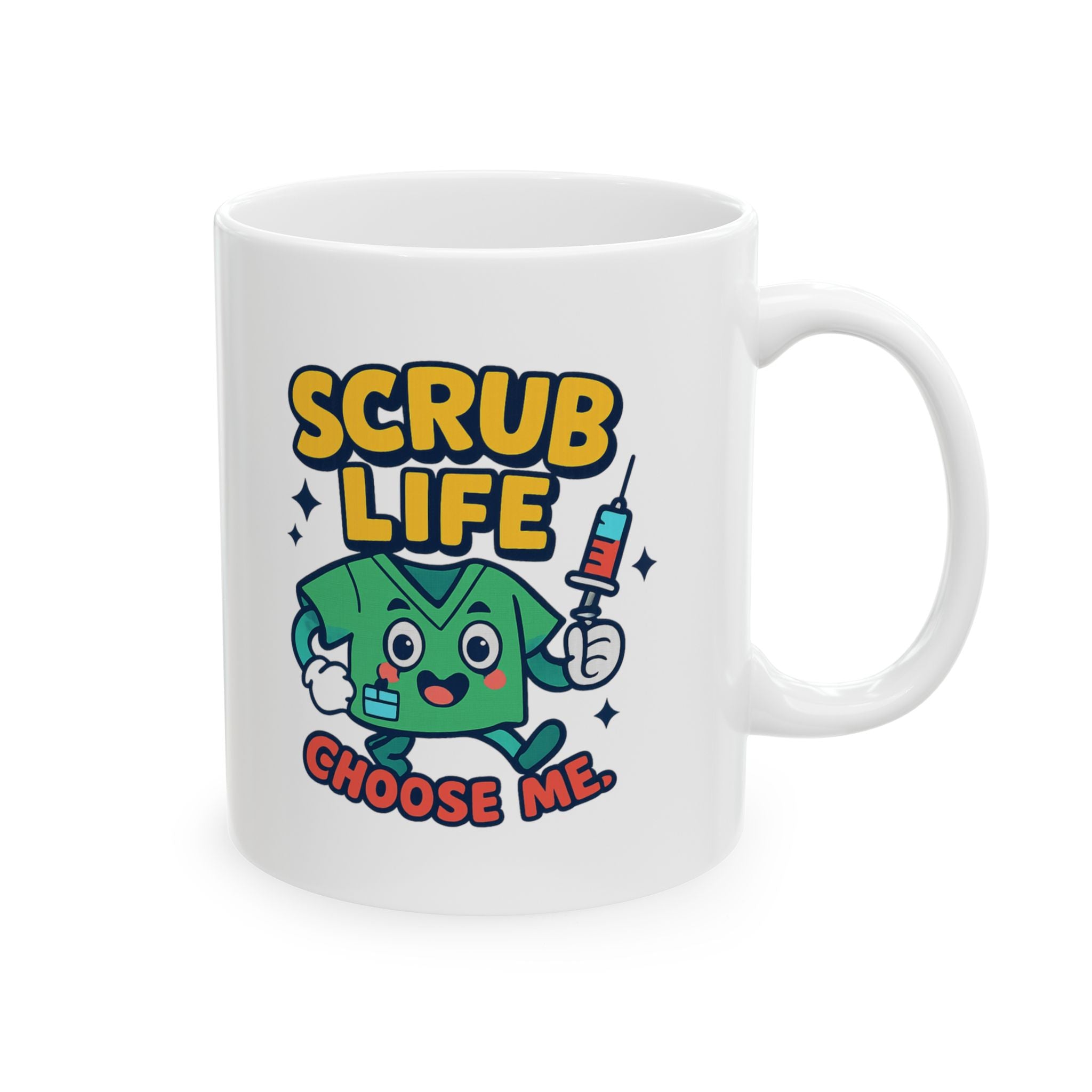 Scrubs On Coffee In Nurse Mode Coffee Mug | Funny Nurse Humor | Ceramic Mug