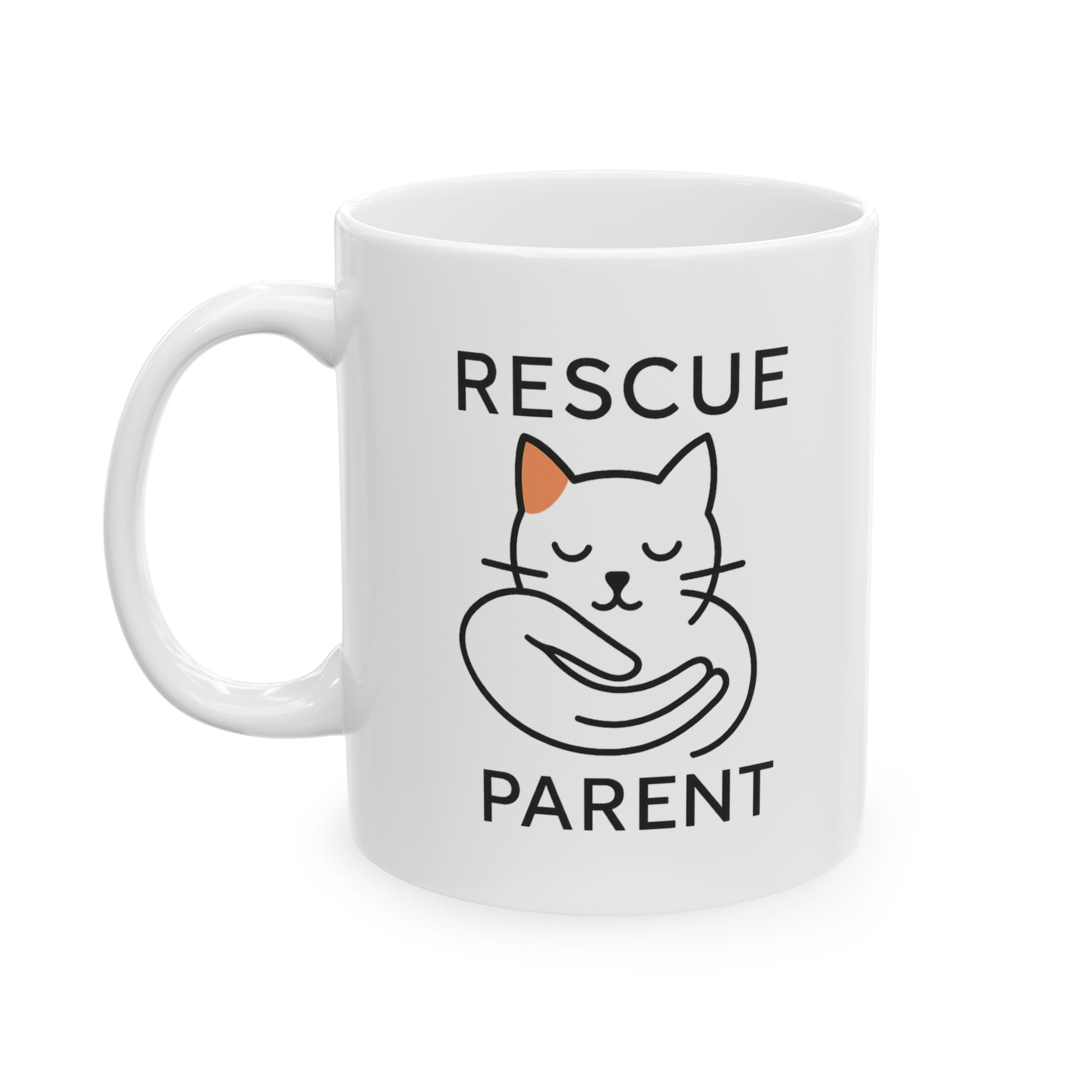 Rescue Cat Mom Proud Of It Coffee Mug | Rescue Pet Gift | Ceramic Mug