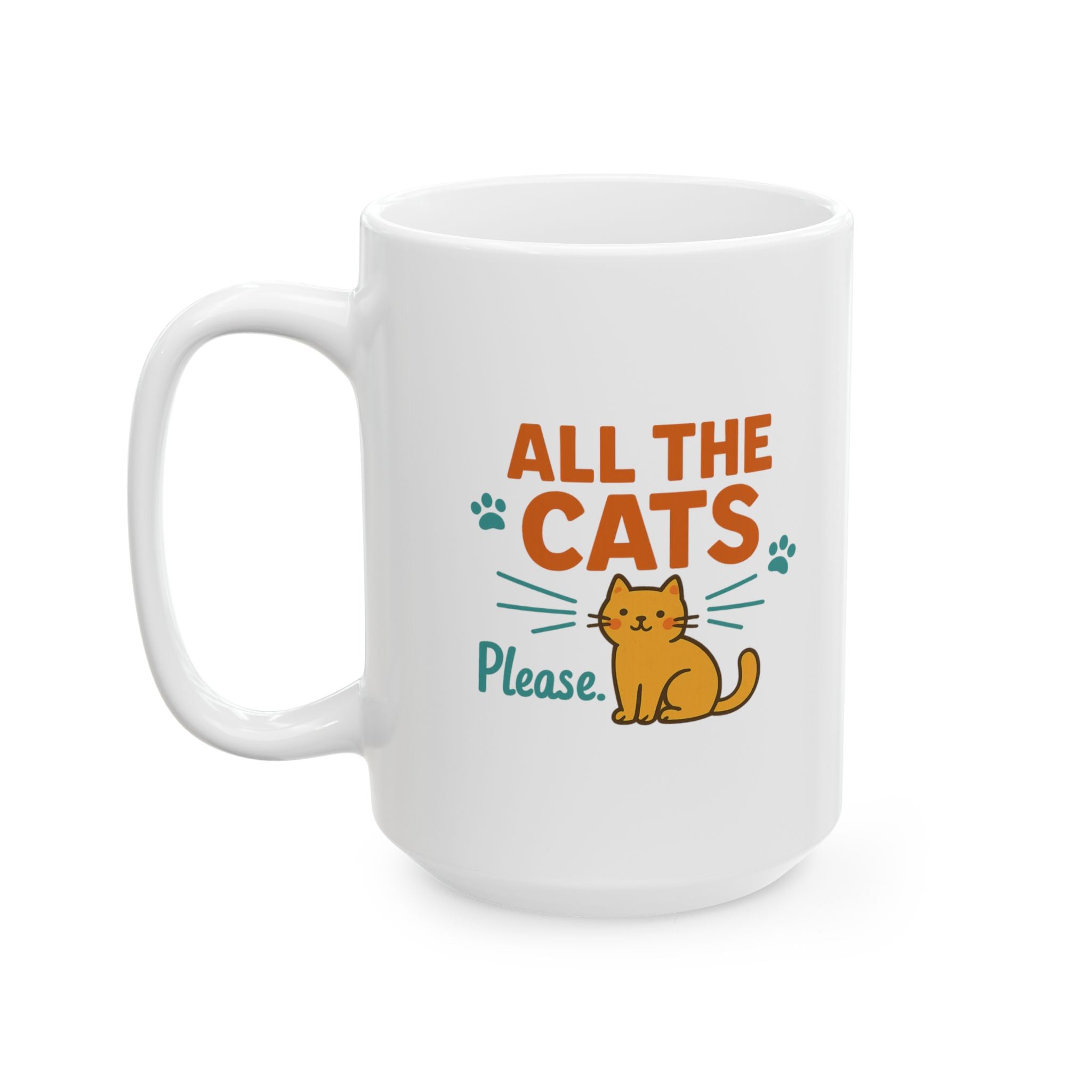 Fur Covered And Feline Outnumbered Coffee Mug | Multi Cat Mom Humor | Ceramic Mug