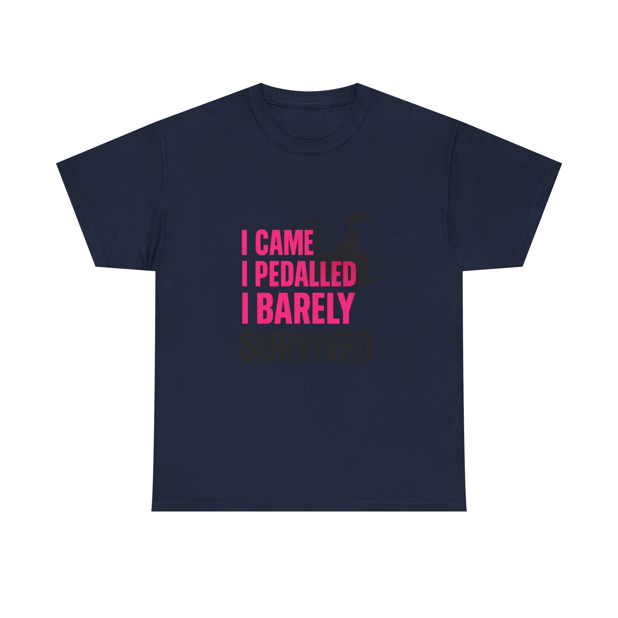 Spin Class Survivor I Came I Pedaled I Barely Survived T-Shirt | Unique Gift | Graphic Tee