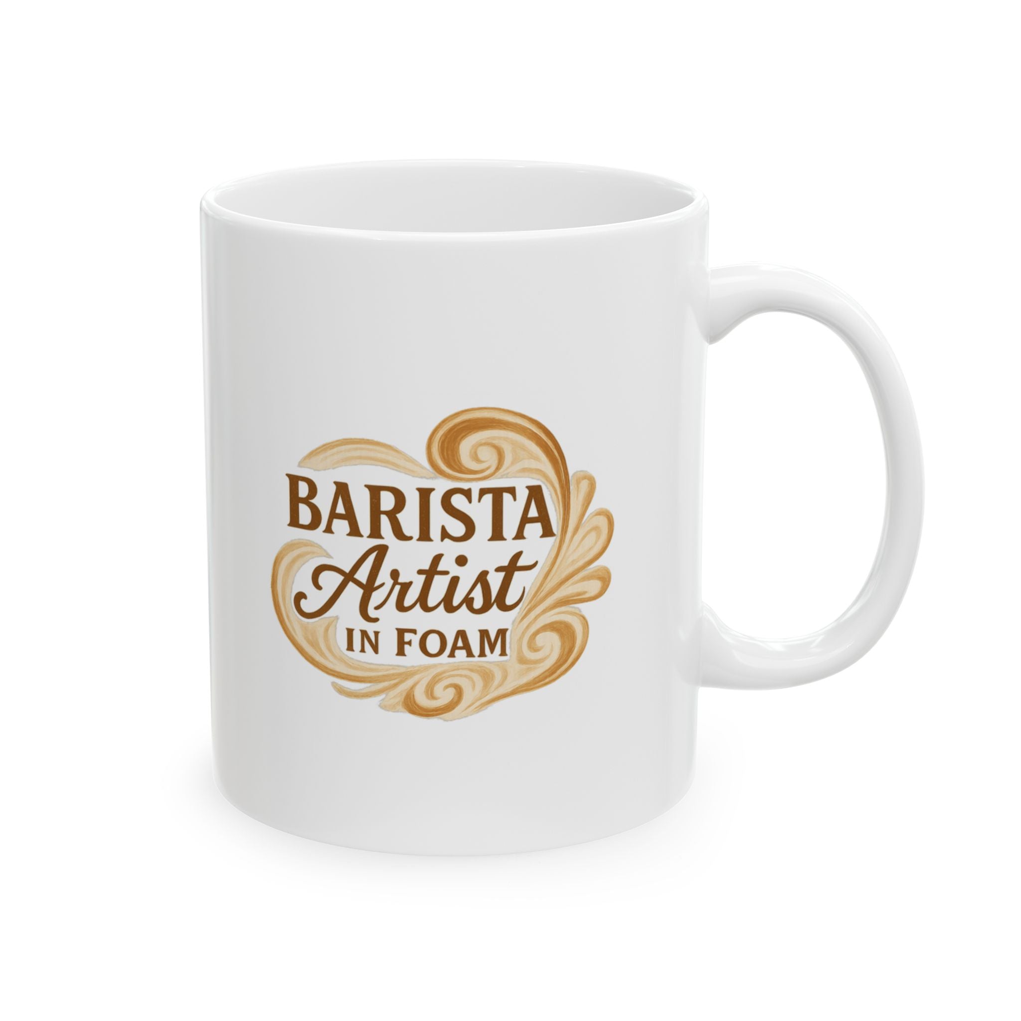 Barista Artist In Foam Ceramic Mug