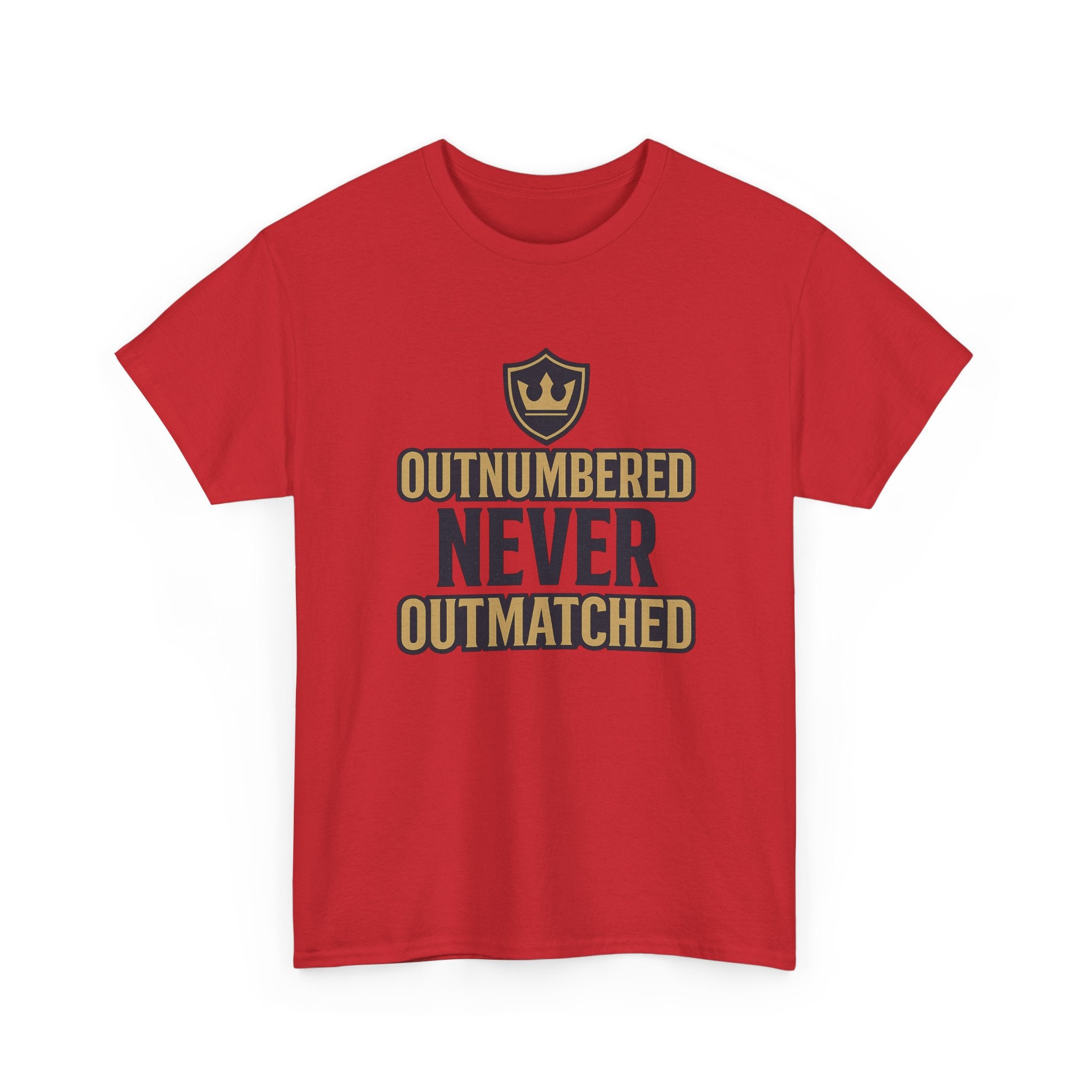 Dad of Girls Outnumbered Never Outmatched T-Shirt | Gift for Dad | Graphic Tee
