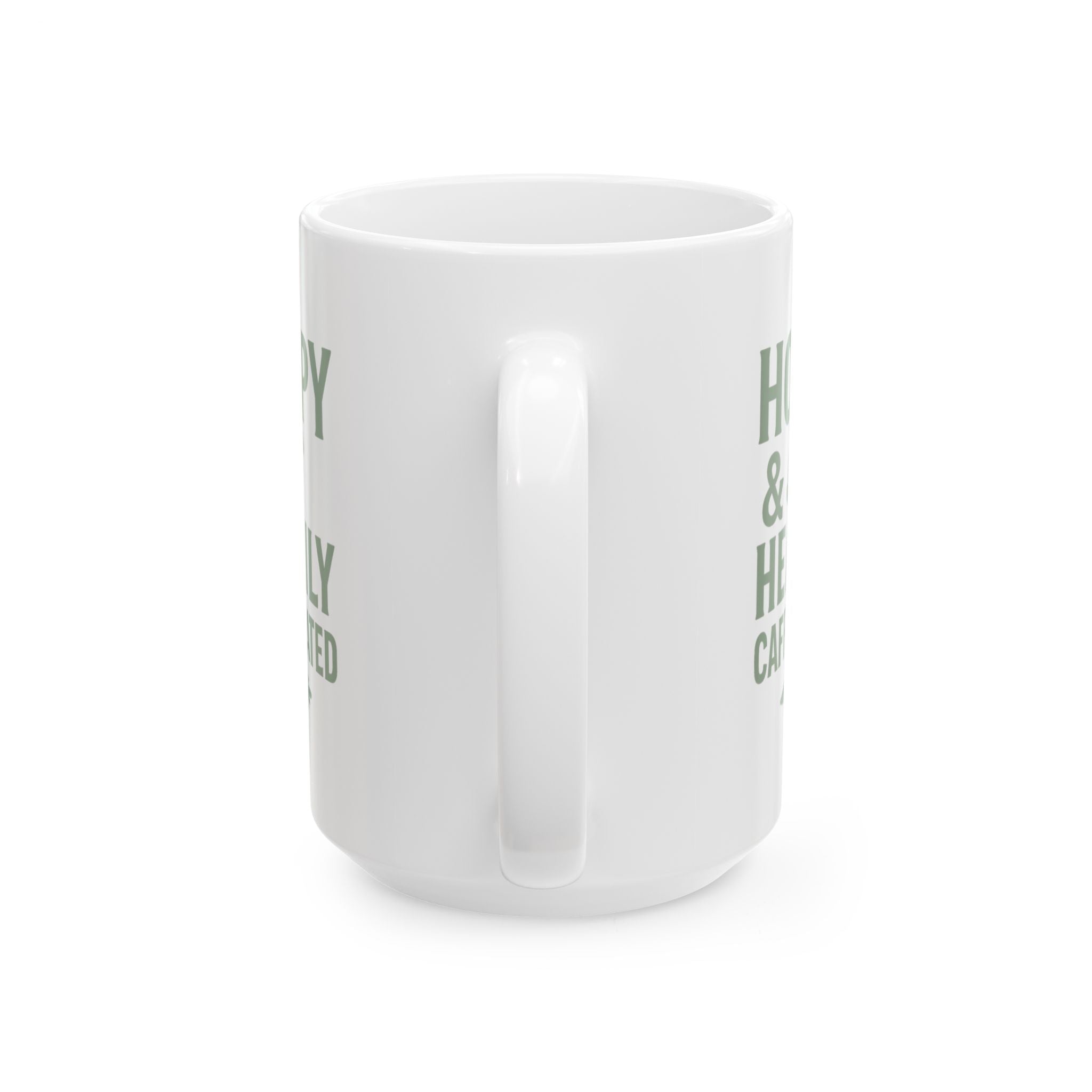 Bunny Parent Hoppy And Heavily Caffeinated Coffee Mug | Unique Gift | Ceramic Mug