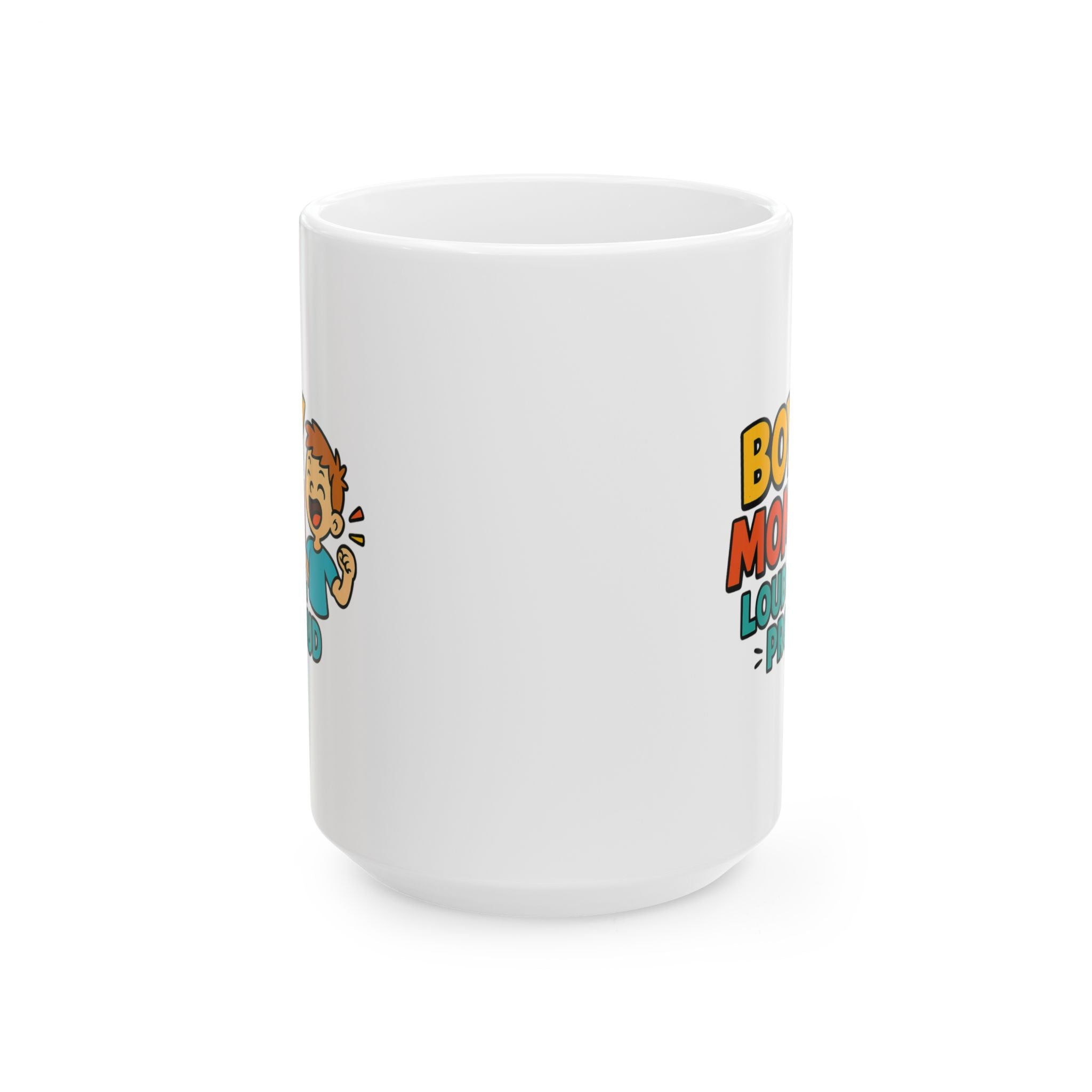 Boy Mom Outnumbered But Winning Coffee Mug | Funny Boy Mom Gift | Ceramic Mug