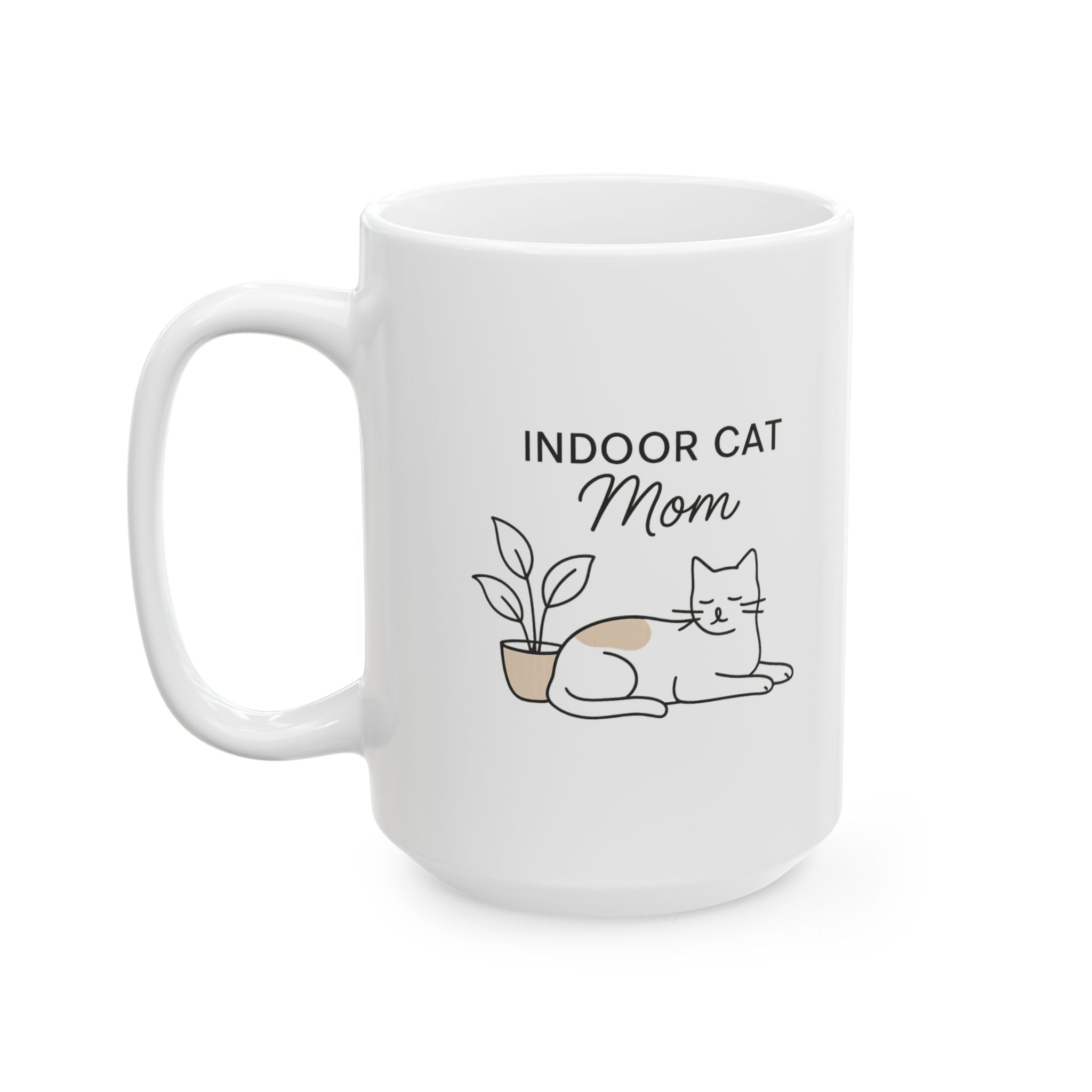 Proud Indoor Cat Parent Coffee Mug | Cat Lover Gift | Ceramic Mug