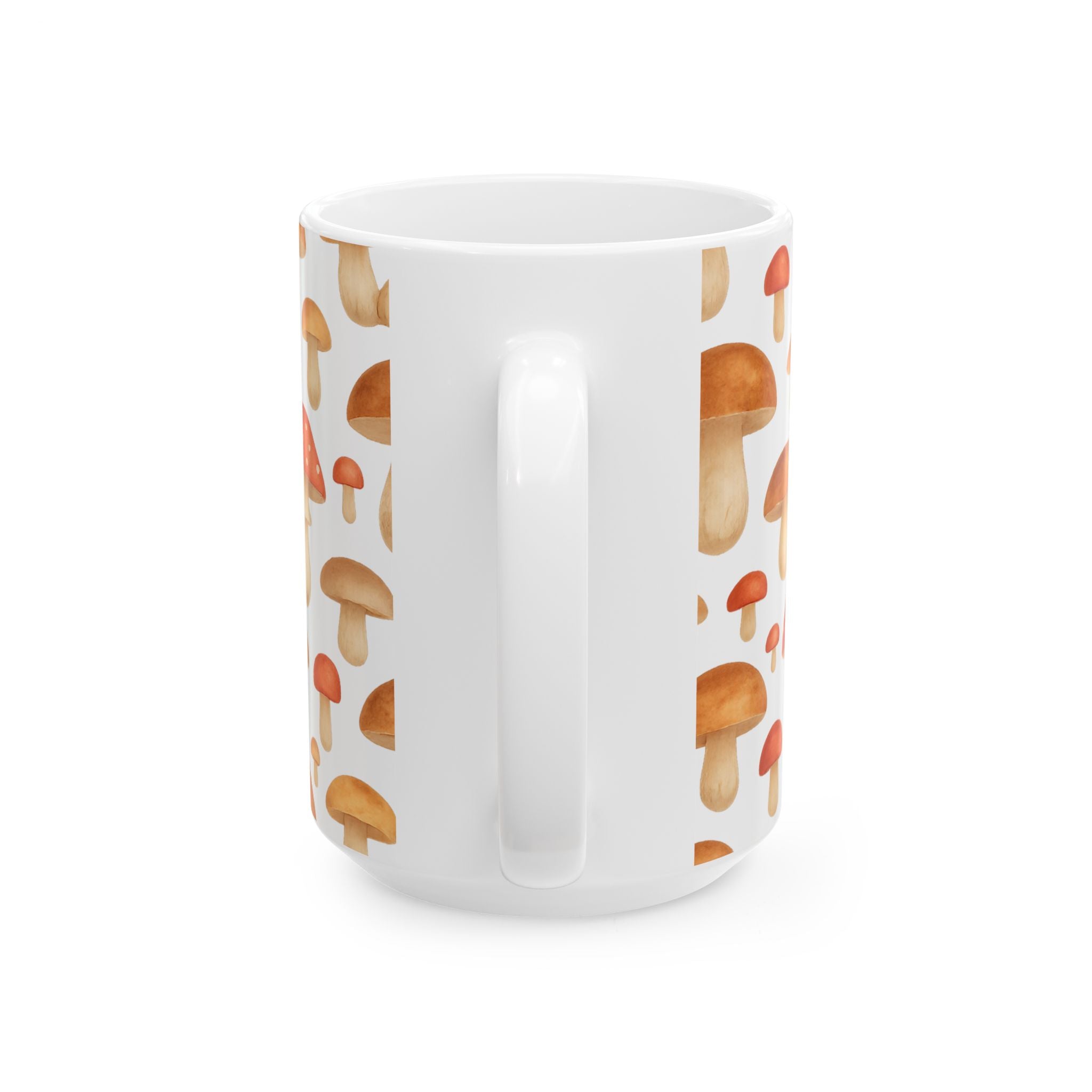 Watercolor Forest Mushrooms Full Wrap Coffee Mug | Mushrooms Gift | Ceramic Mug