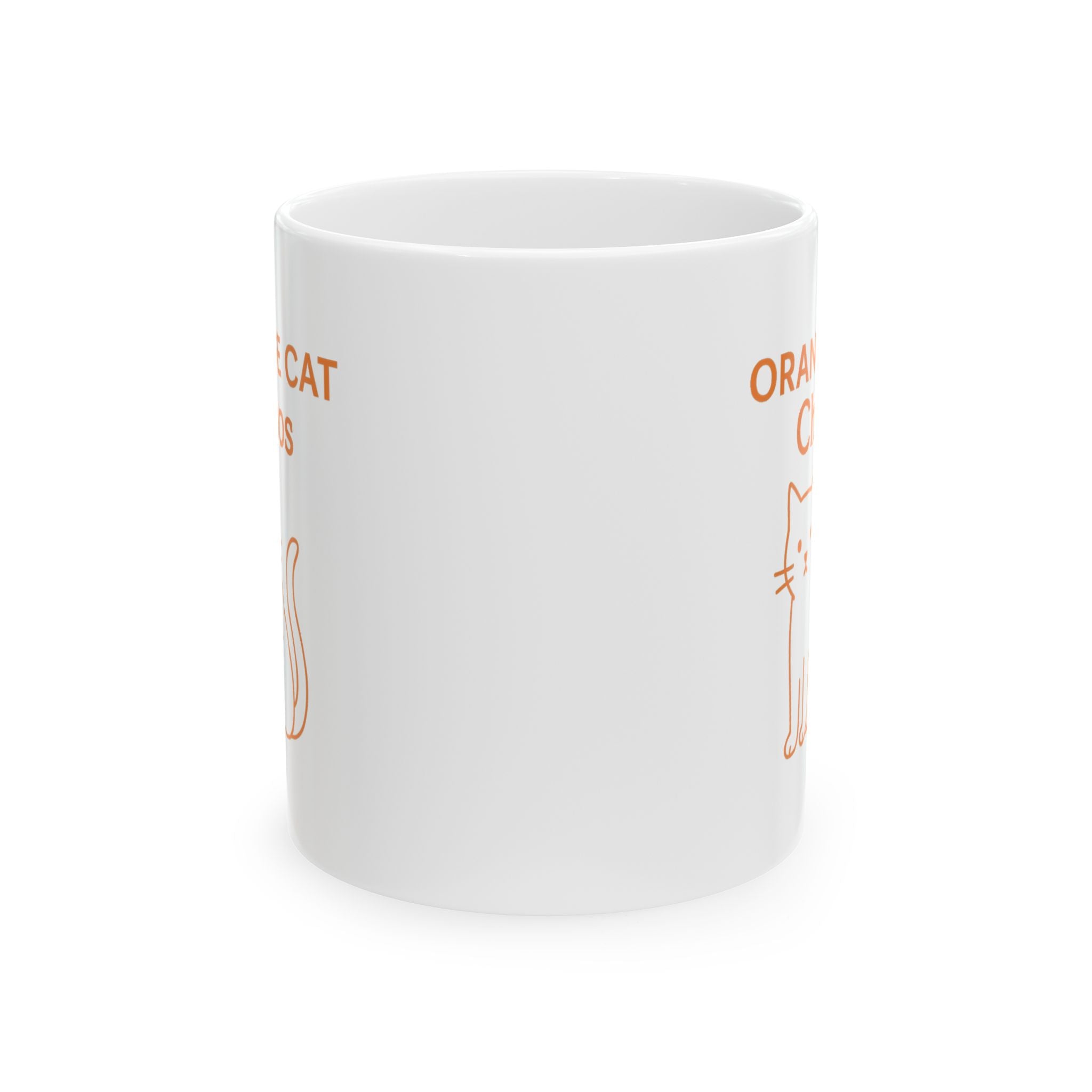 My Orange Cat Has Zero Brain Cells Coffee Mug | Funny Cat Humor | Ceramic Mug