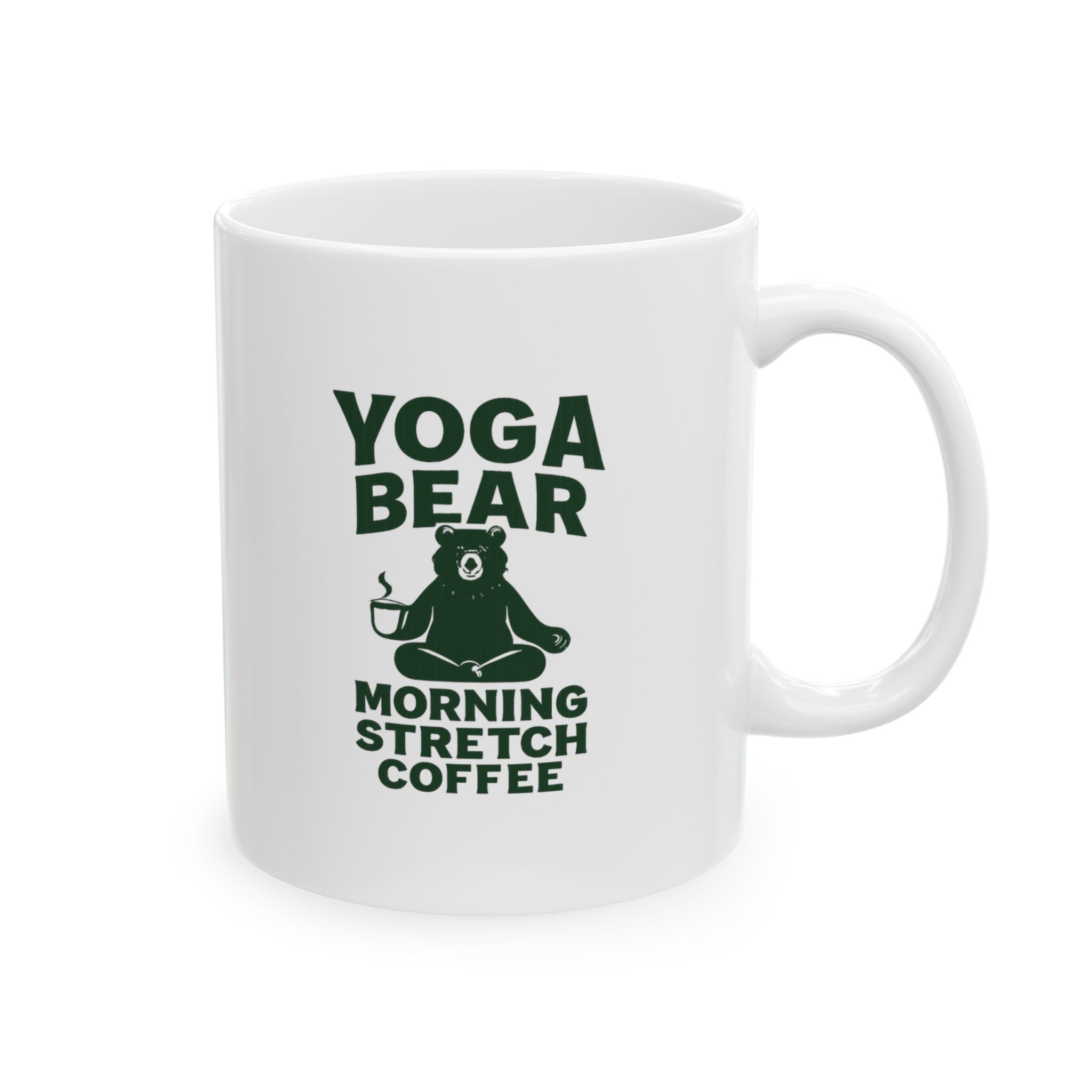 Yoga Bear Morning Stretch Coffee Coffee Mug | Coffee Lover Gift | Ceramic Mug