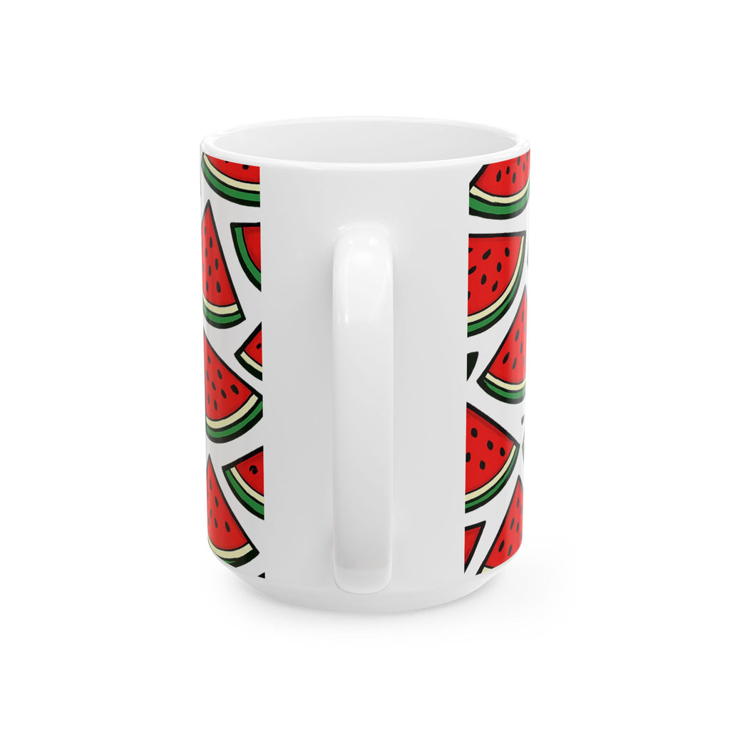 Bold Watermelon Slices Full Wrap Coffee Mug | Fruit Gift | Ceramic Mug